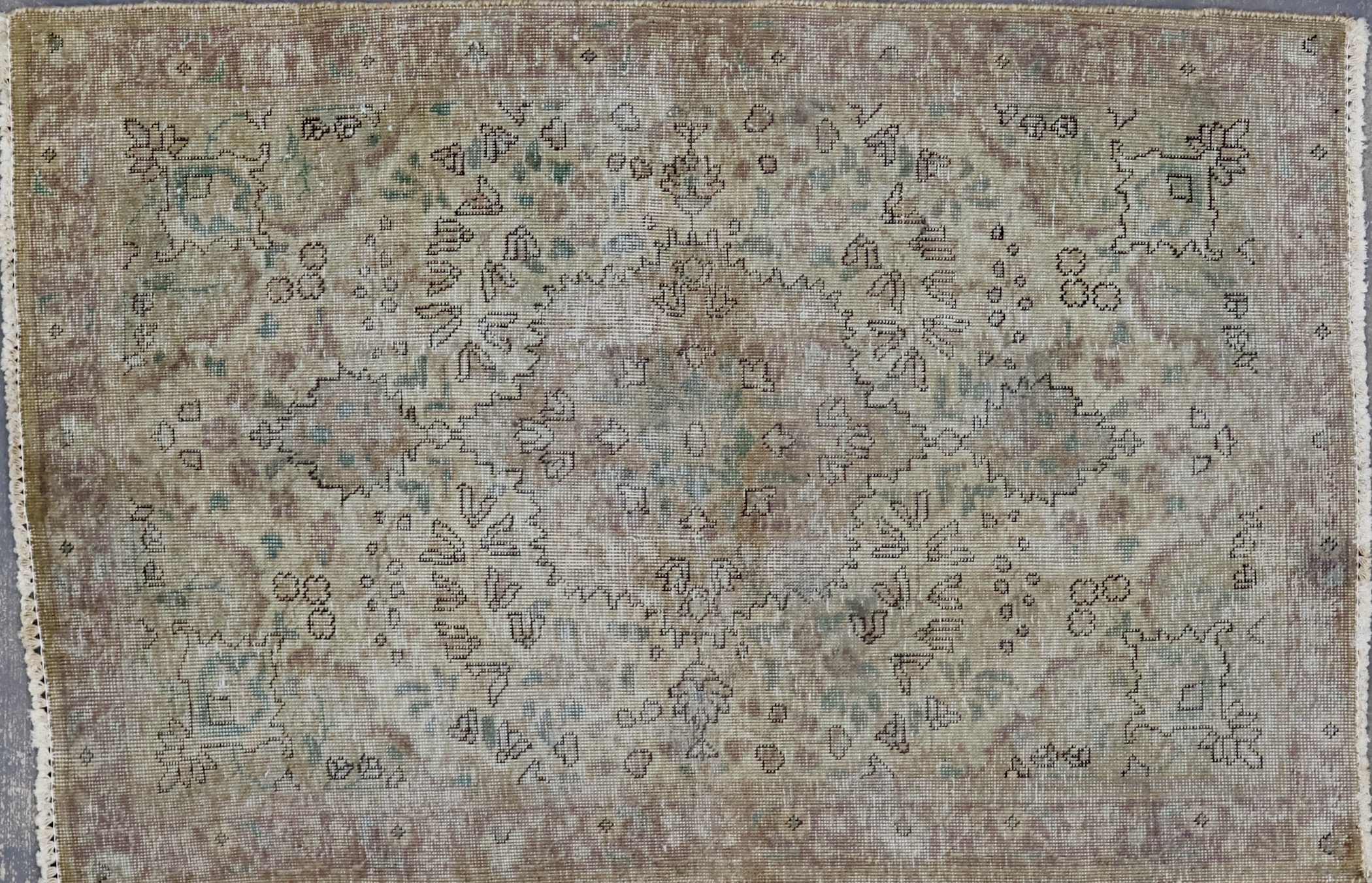 OD8234 RECLAIMED VINTAGE 1990s PERSIAN KIRMAN RUG 3'3