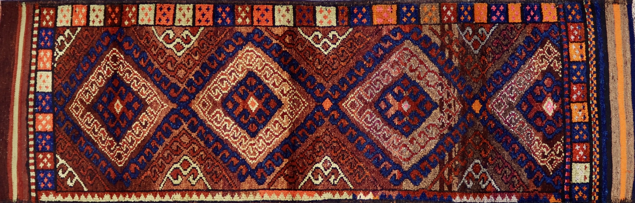 CR7189 VINTAGE 1960s KURDISH HERKI RUNNER 3'2