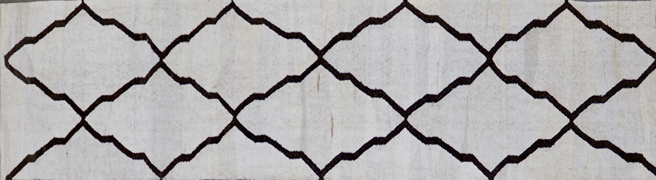 KL8409 RECLAIMED MODERN TURKISH HEMP RUNNER 3' X 11'3