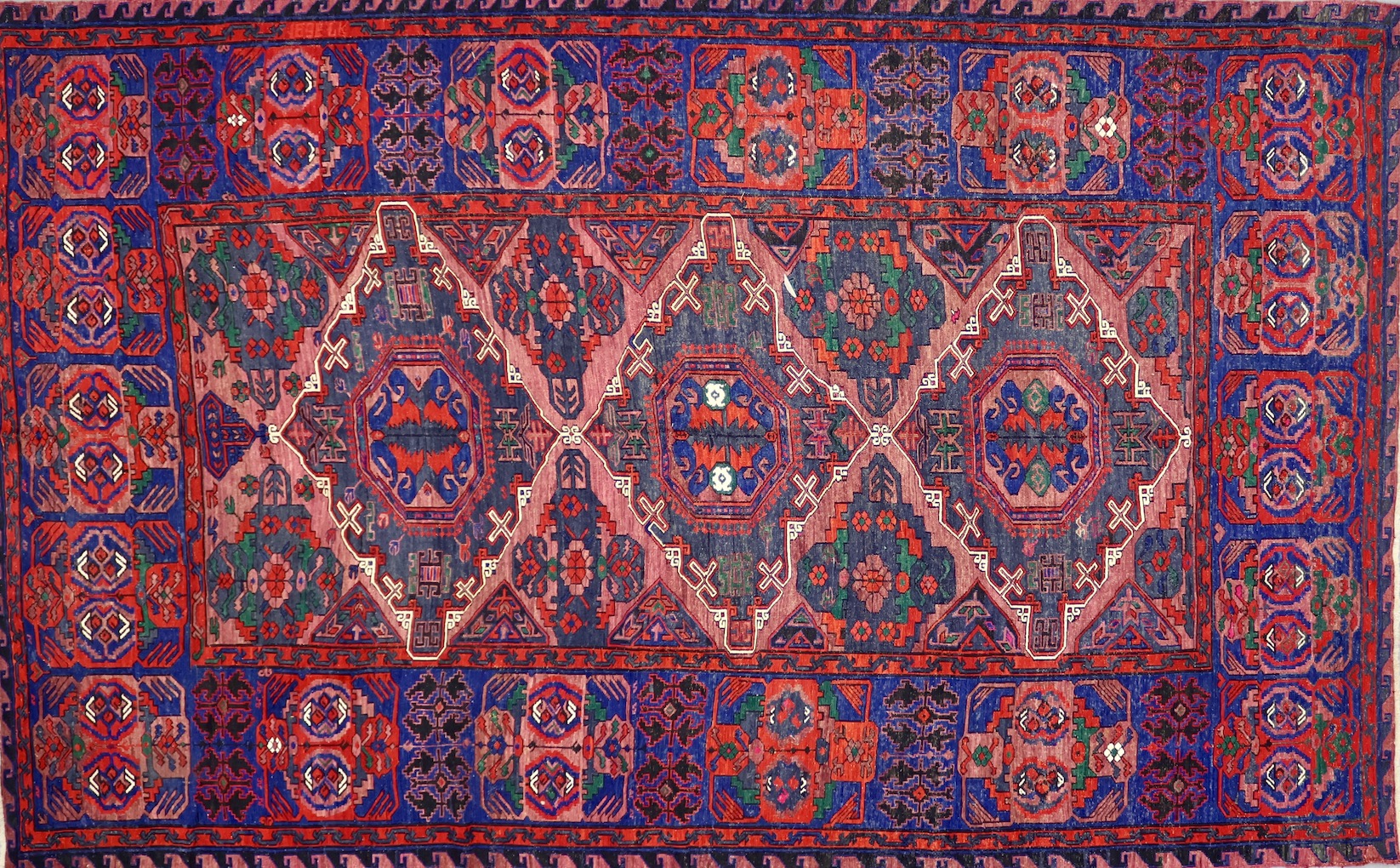 1960s Caucasian Sumak Rug