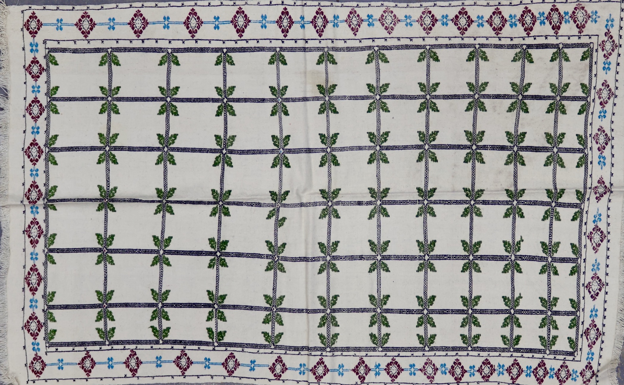 CR8493 VINTAGE 1950s ARMENIAN KILIM RUG 4'3