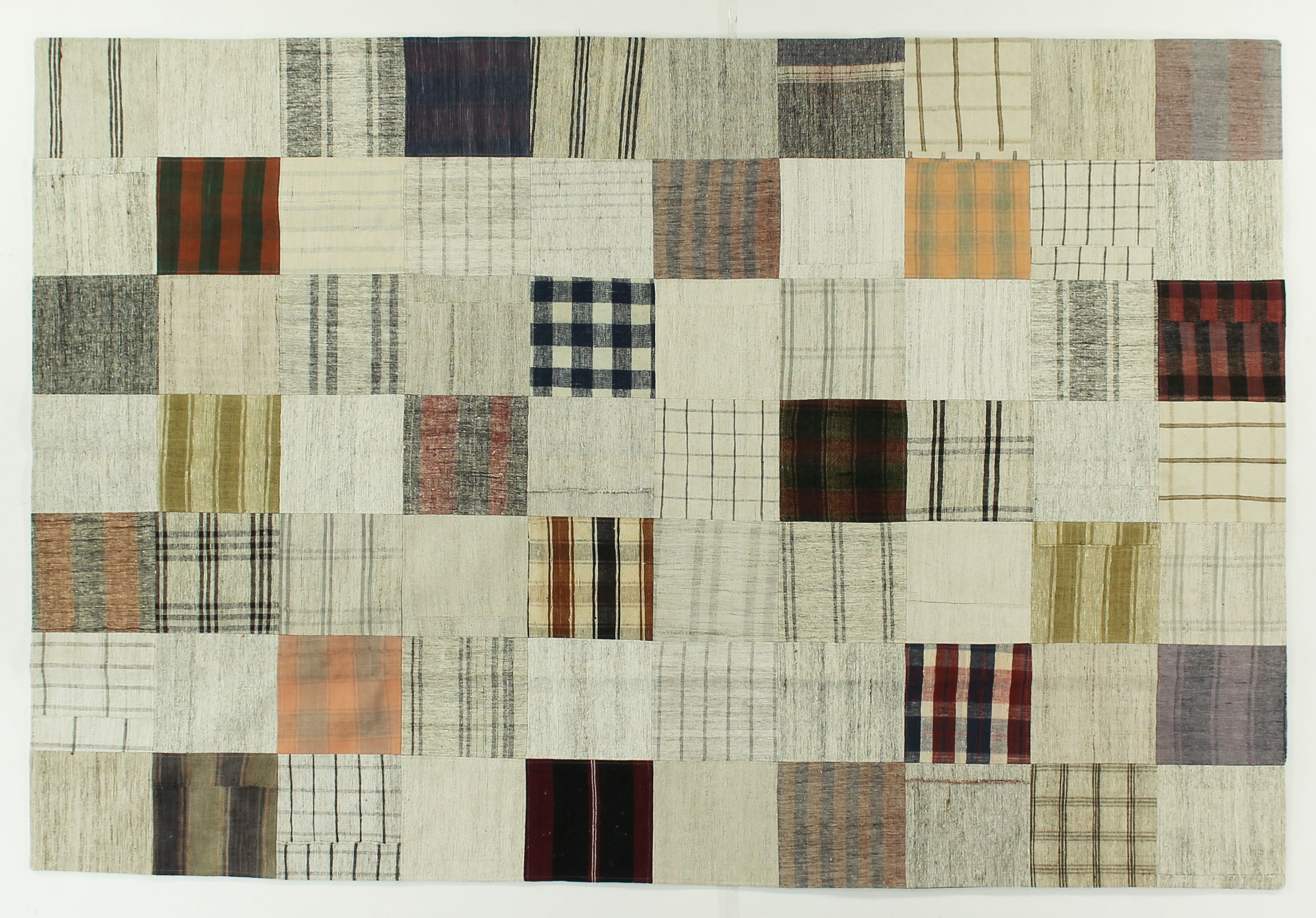 CH3227 VINTAGE PATCHWORK RUG 6.7 X 9.10