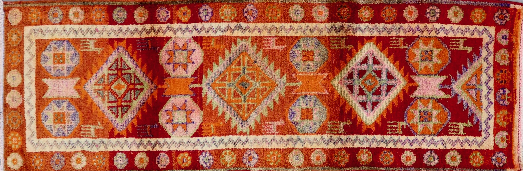 CR8510 VINTAGE 1960s KURDISH HERKI RUNNER 2'9