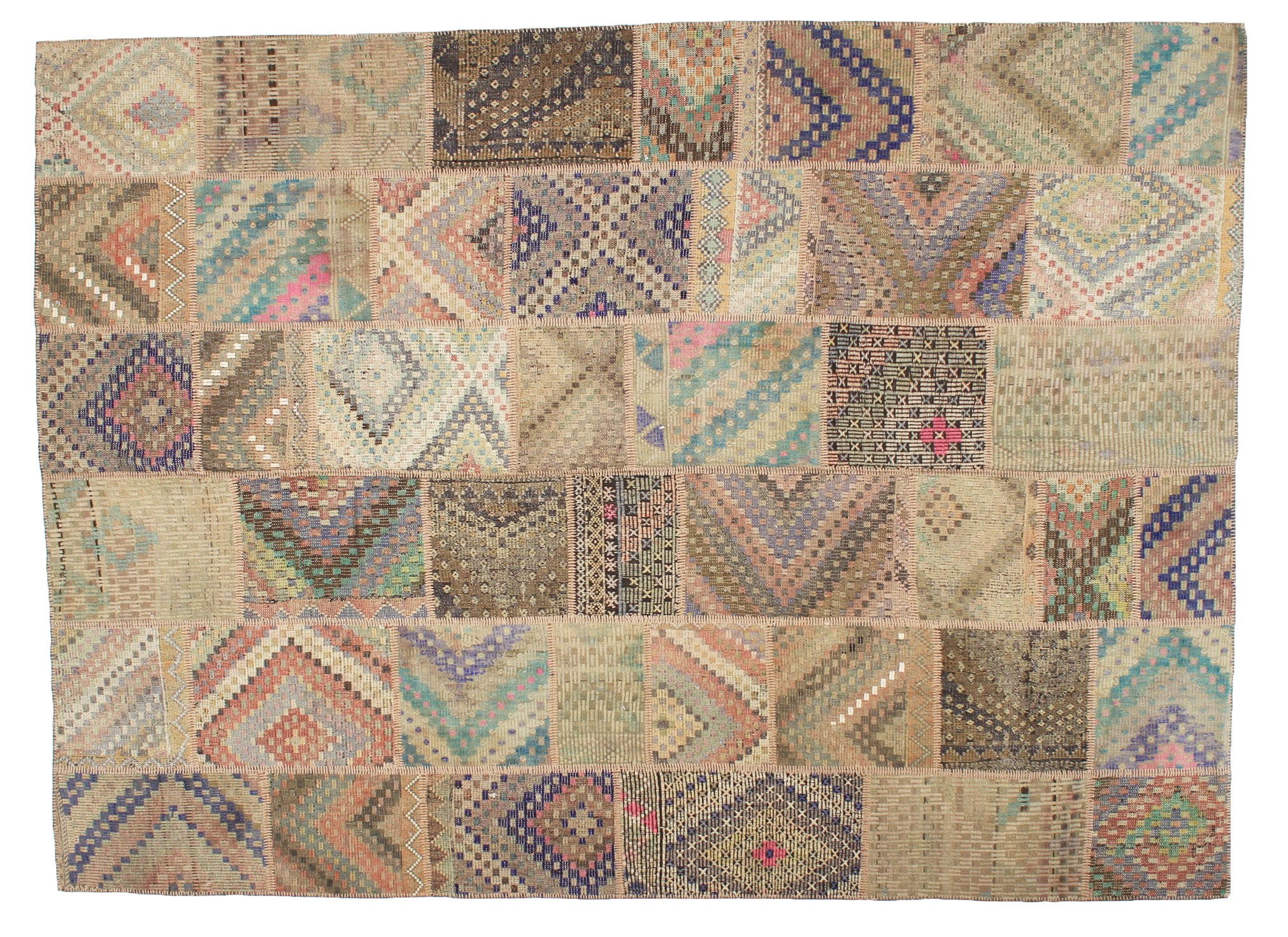 PW5523 VINTAGE PATCHWORK RUG  8.6 x 11.8