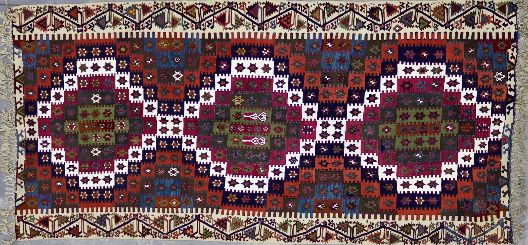 KL8437 ANTIQUE KURDISH MALATYA KILIM RUG 5'3