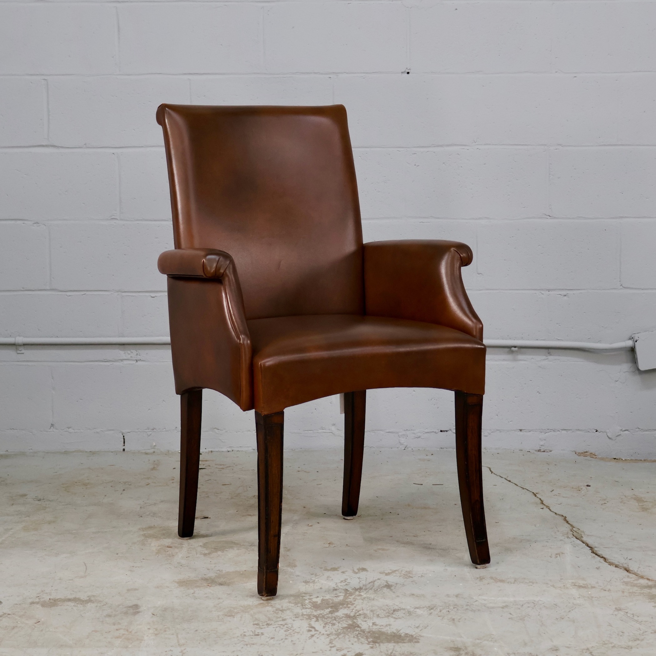 TB043A NEW FULL LEATHER DINING CHAIRS (WITH AND WITHOUT ARMRESTS)