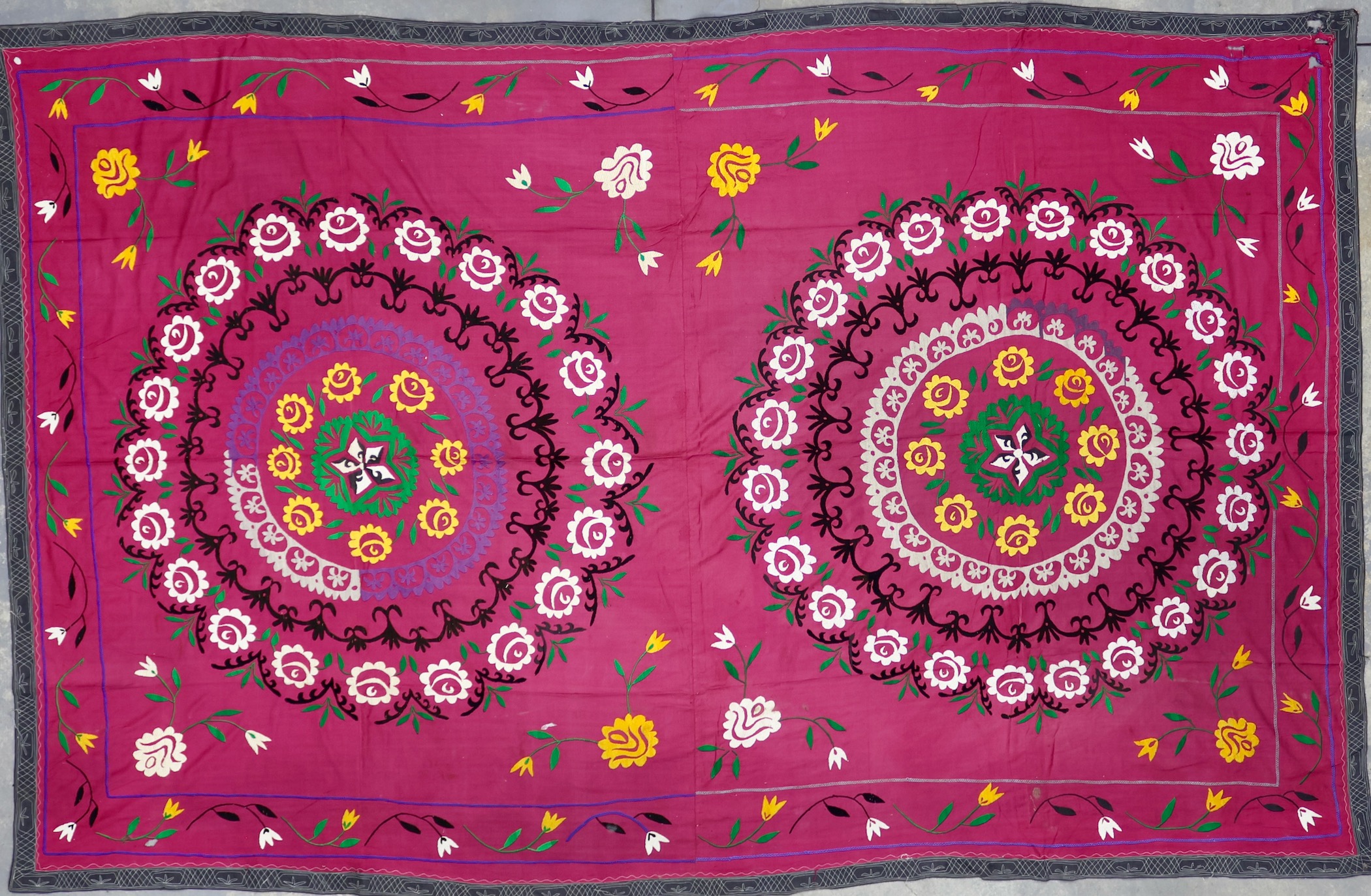 KL8251 VINTAGE OZBEK SUZANI TEXTILE 7'8