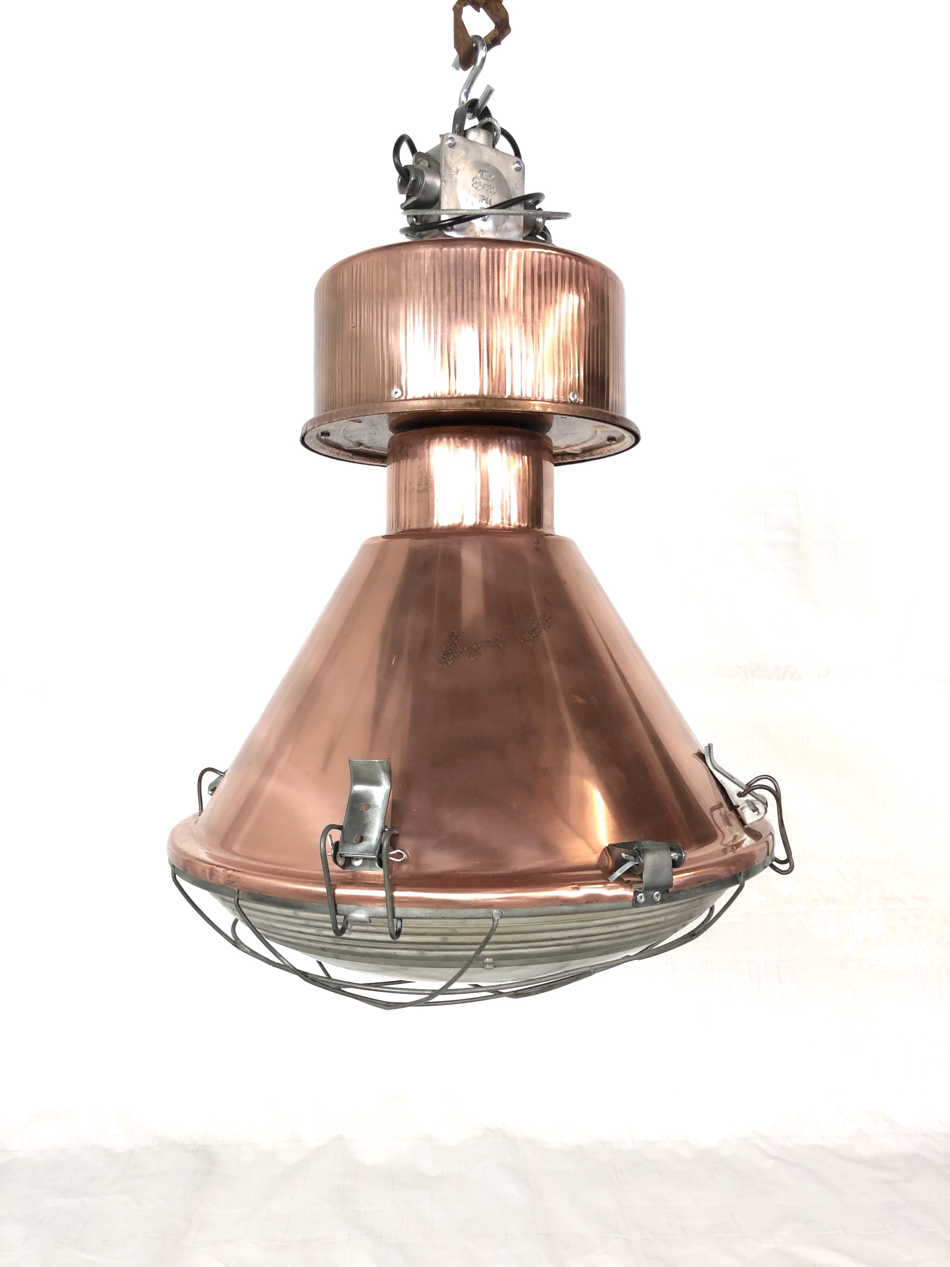 LG223 VINTAGE EUROPEAN COPPER BELL LIGHT