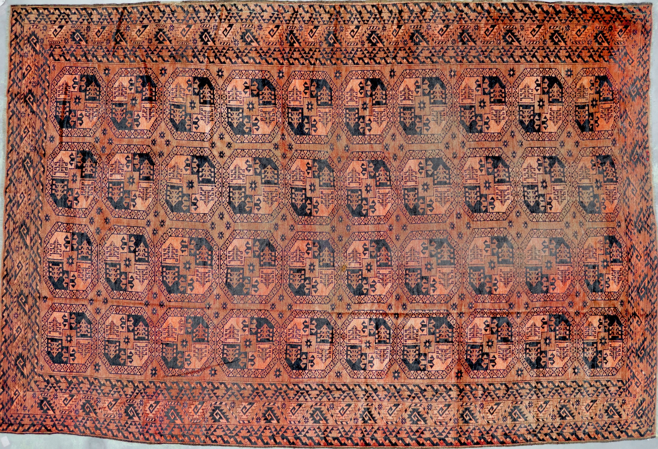 CR5995 ANTIQUE TURKOMAN ERSARI TRIBAL RUG 10'5