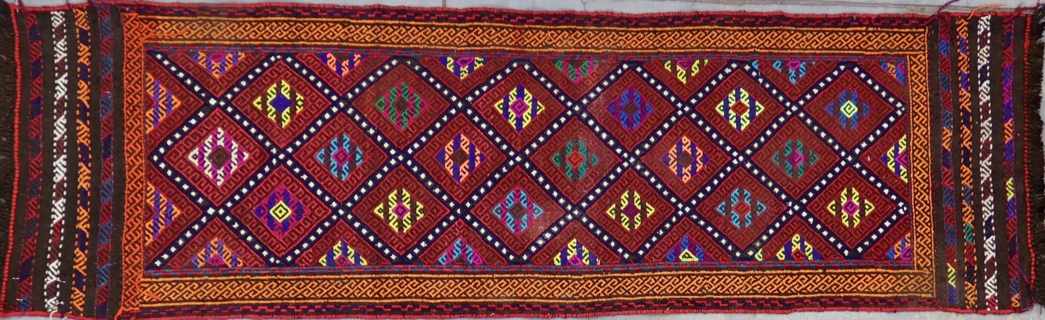 KL8570 NEW PAKISTANI BALUCH CICIM KILIM RUG 2' X 6'9