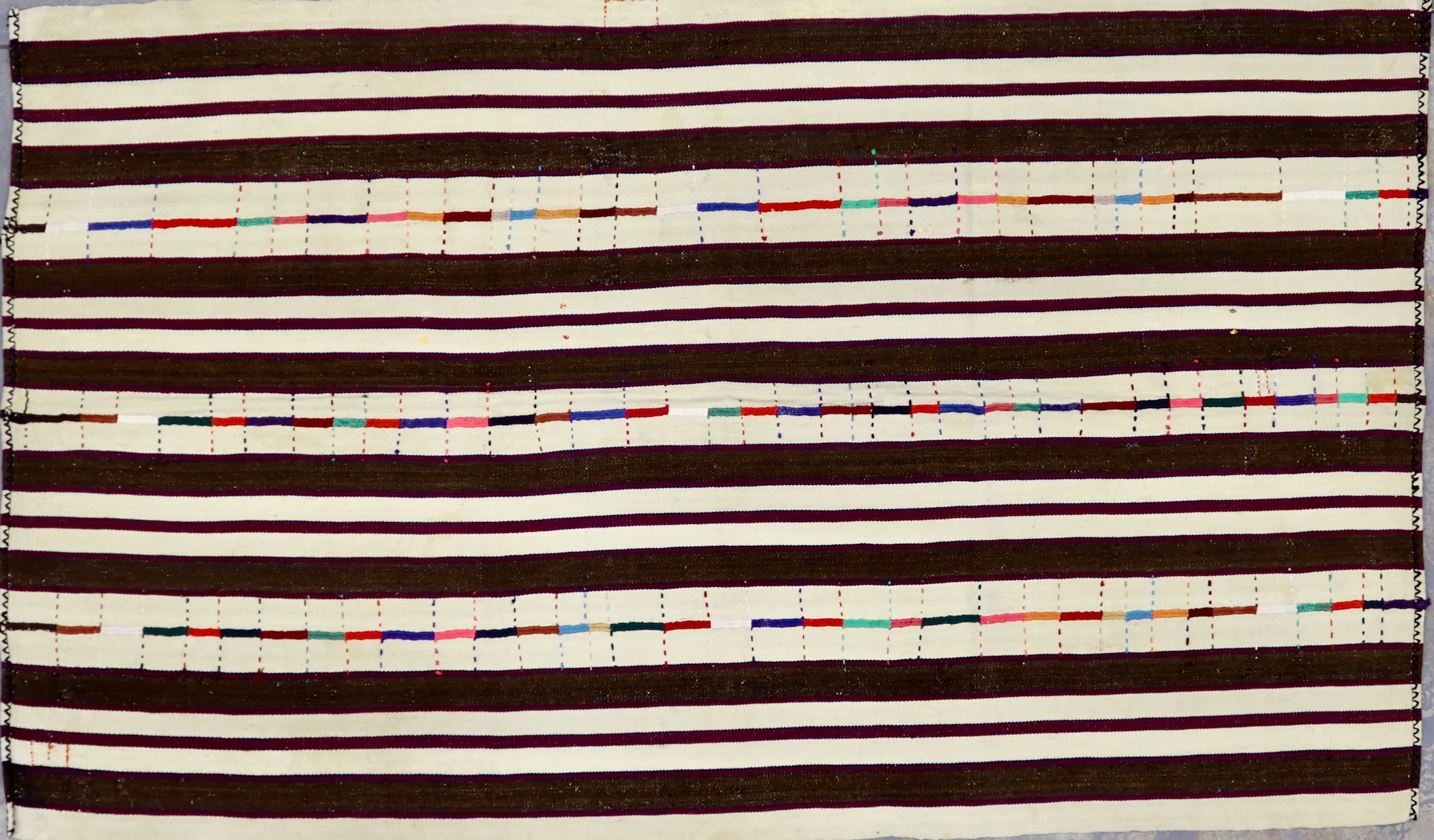 KL4478 VINTAGE 1960s TURKISH KONYA KILIM RUG 5'1