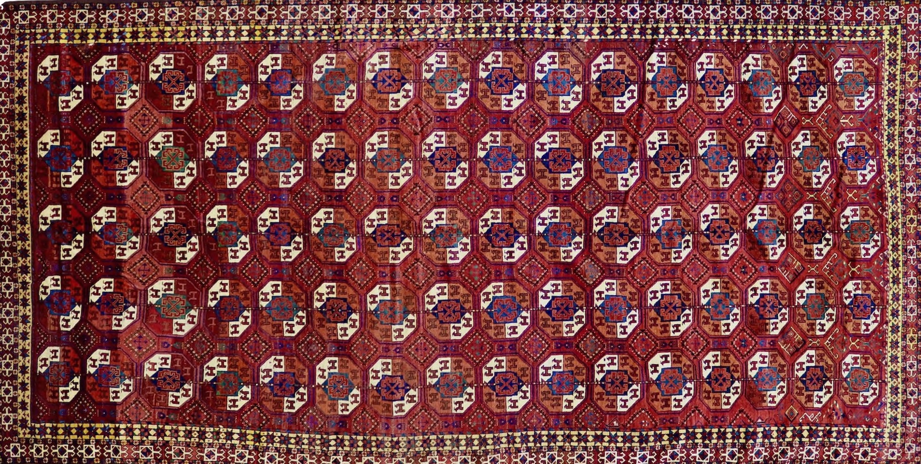 1940s Turkoman Tekke Rug