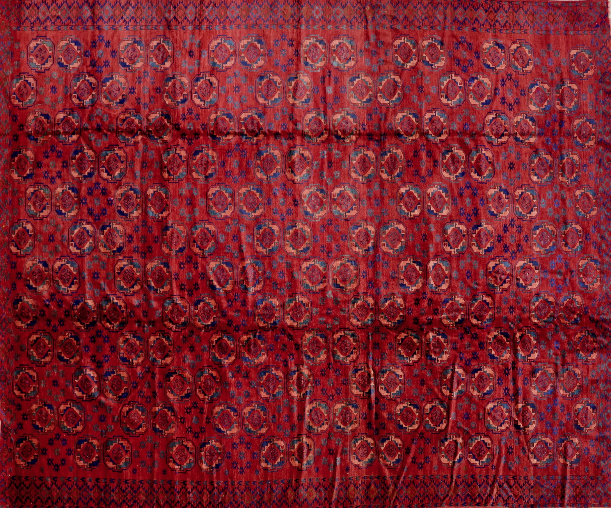 CR6010 ANTIQUE 1920s TURKOMAN ERSARI RUG 10'4