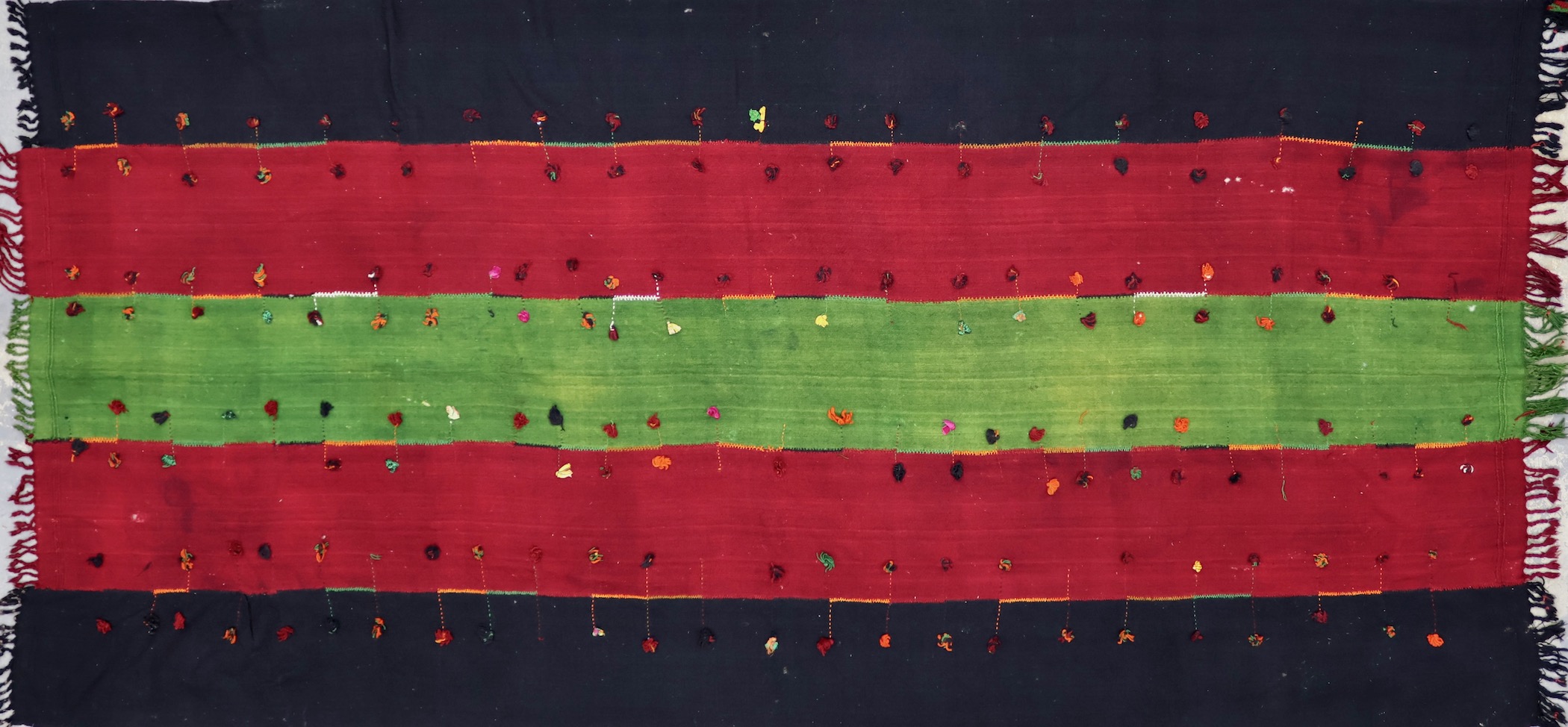 TK194 VINTAGE 1960s KURDISH MALATYA PERDE RUG 6'7