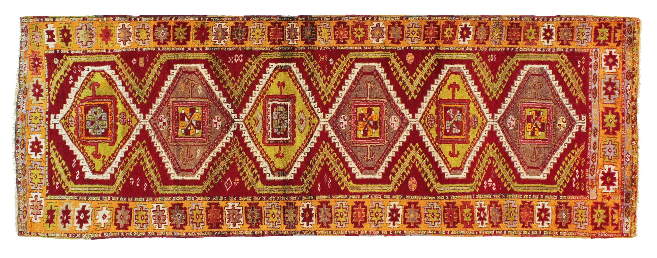 HR1448- ANTIQUE MALATYA RUG 3.5 X 9.7