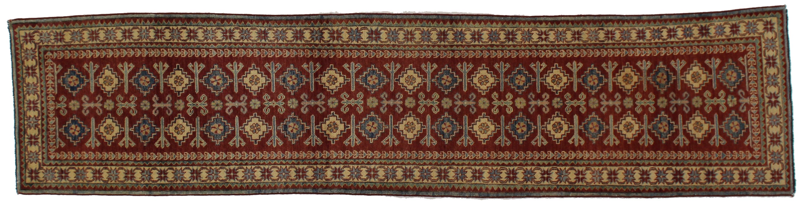 HR338- MODERN KAZAK DESIGN RUG  2.9 X 8.5