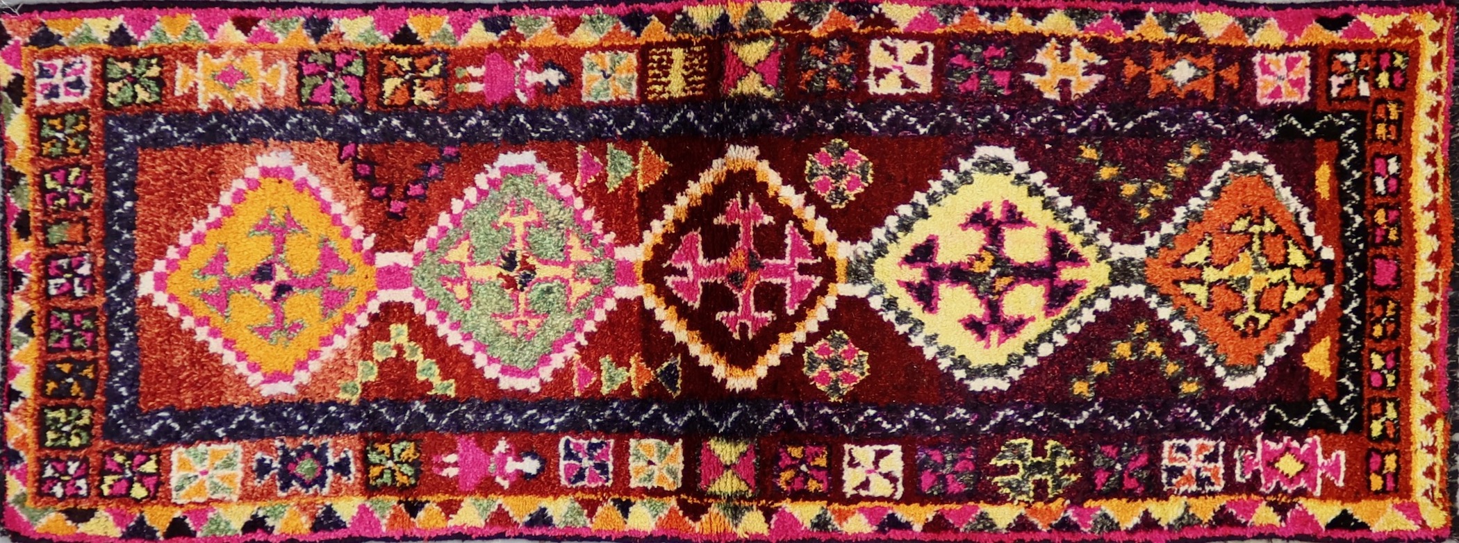 CR8508 VINTAGE 1960s KURDISH HERKI RUNNER 2'8