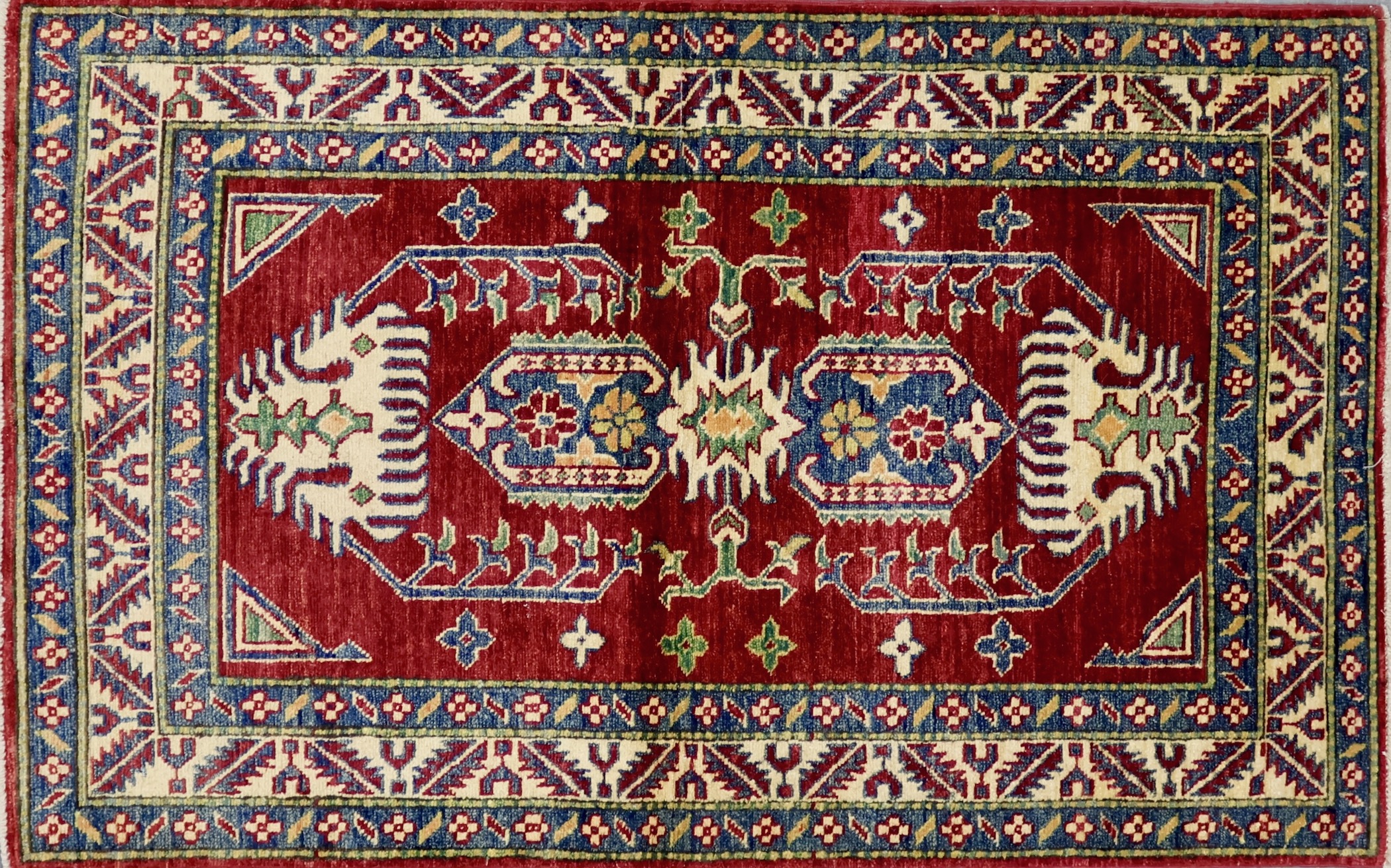SH1517 NEW PAKISTANI KAZAK RUG 3'5