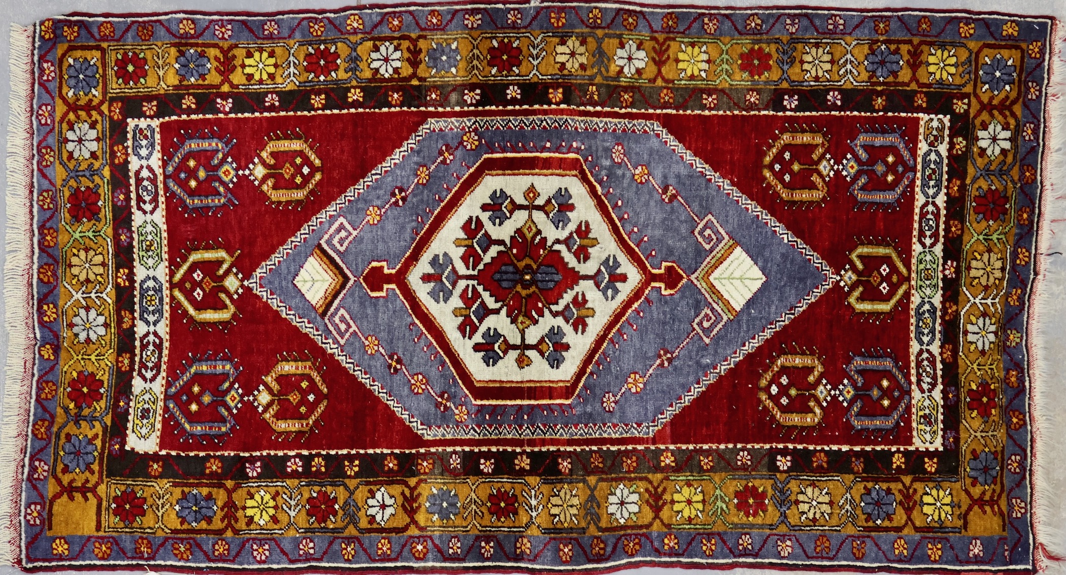 SH454 VINTAGE 1970s TURKISH TASPINAR RUG 3'4