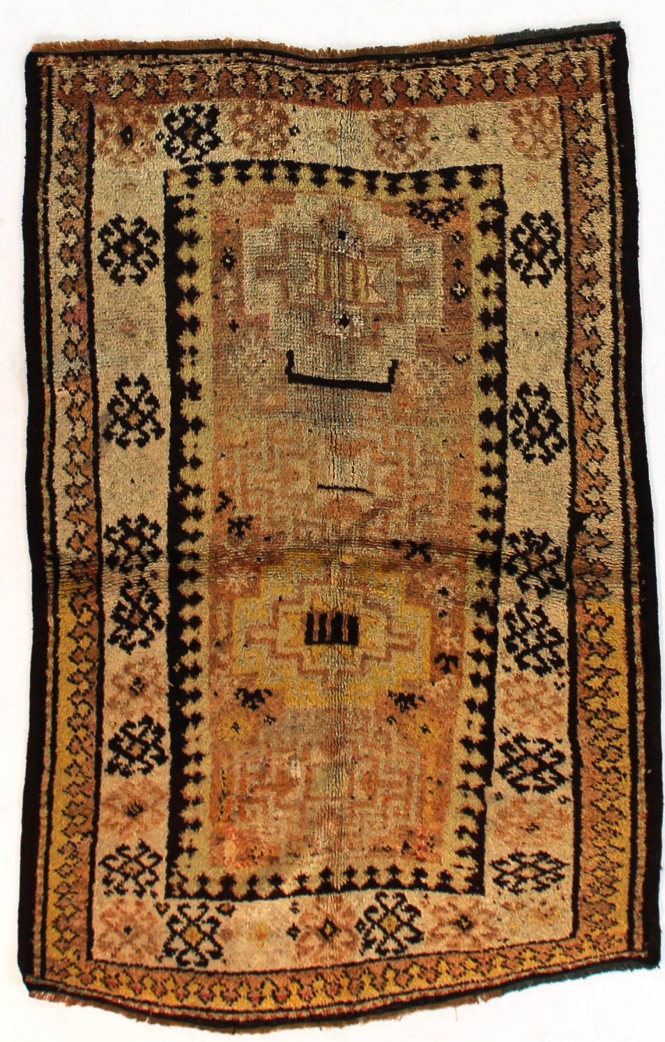 SH463- VINTAGE KURDISH RUG  4 X 6