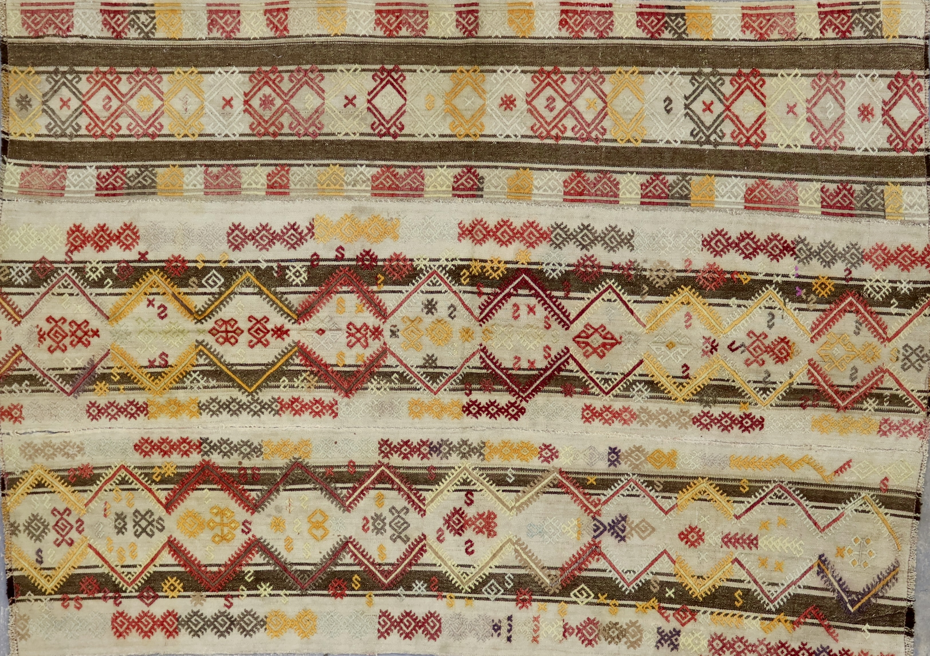 KL5974 VINTAGE 1960s TURKISH KONYA CICIM KILIM RUG 5'11