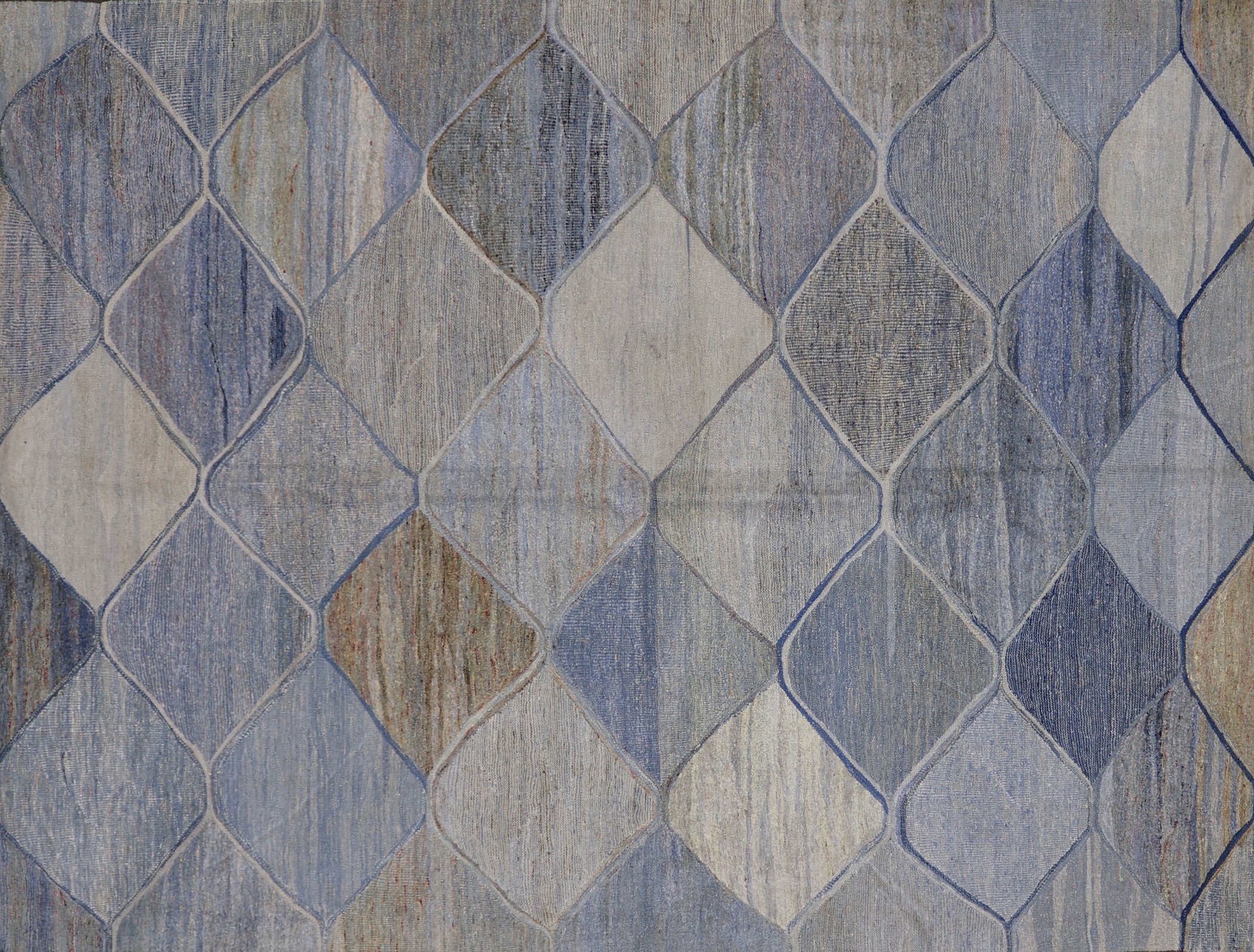 KL5624 NEW TURKISH KILIM RUG MADE FROM RECLAIMED WOOL 8'6