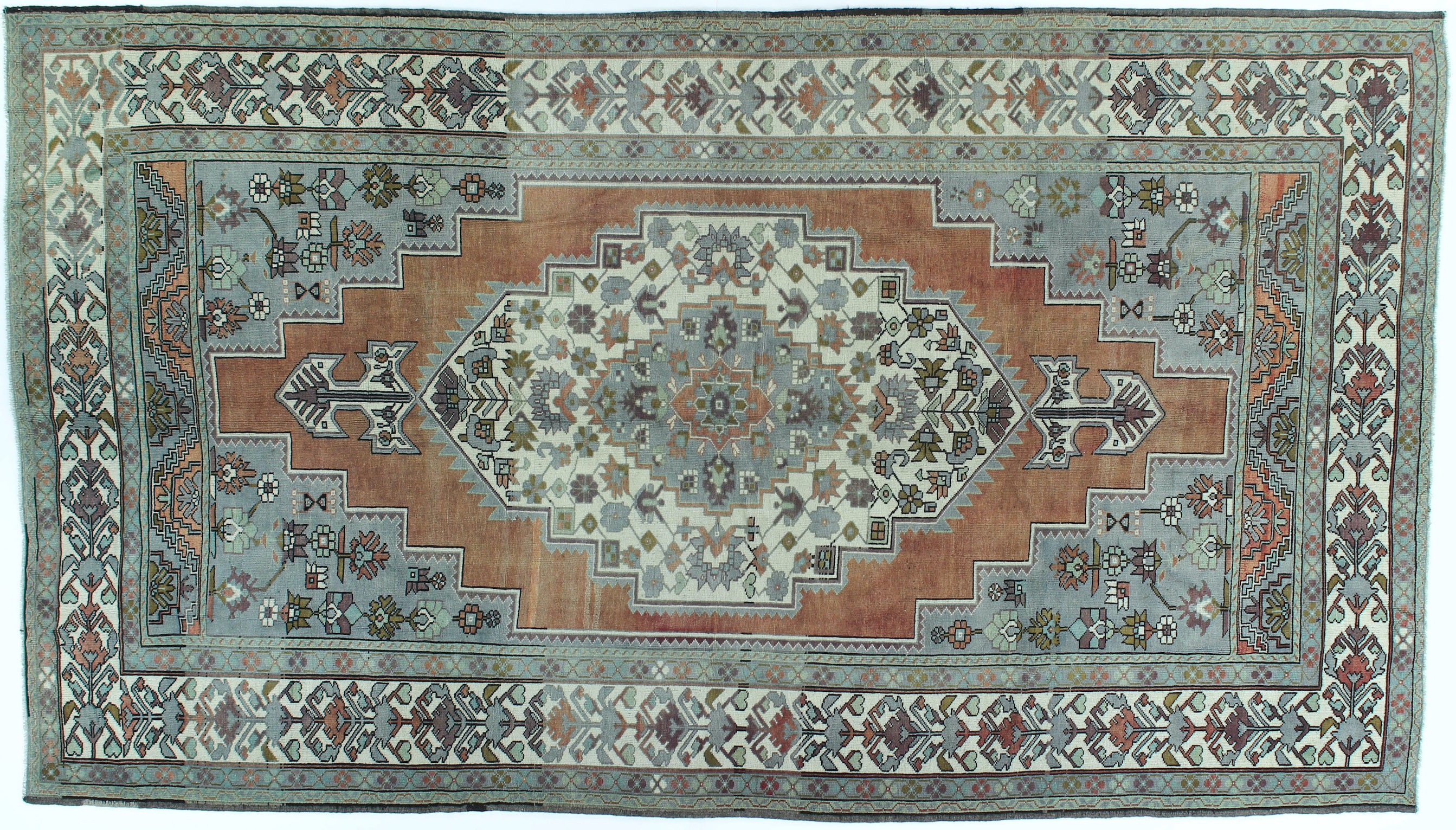 TH2176- VINTAGE TASPINAR RUG  7.2 X 12.7