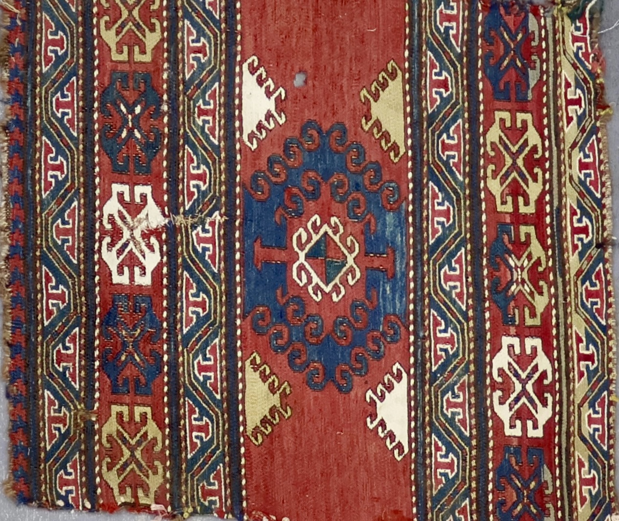 KL8274 ANTIQUE 1890s CAUCASIAN SUMAK CRADLE TEXTILE 1'11