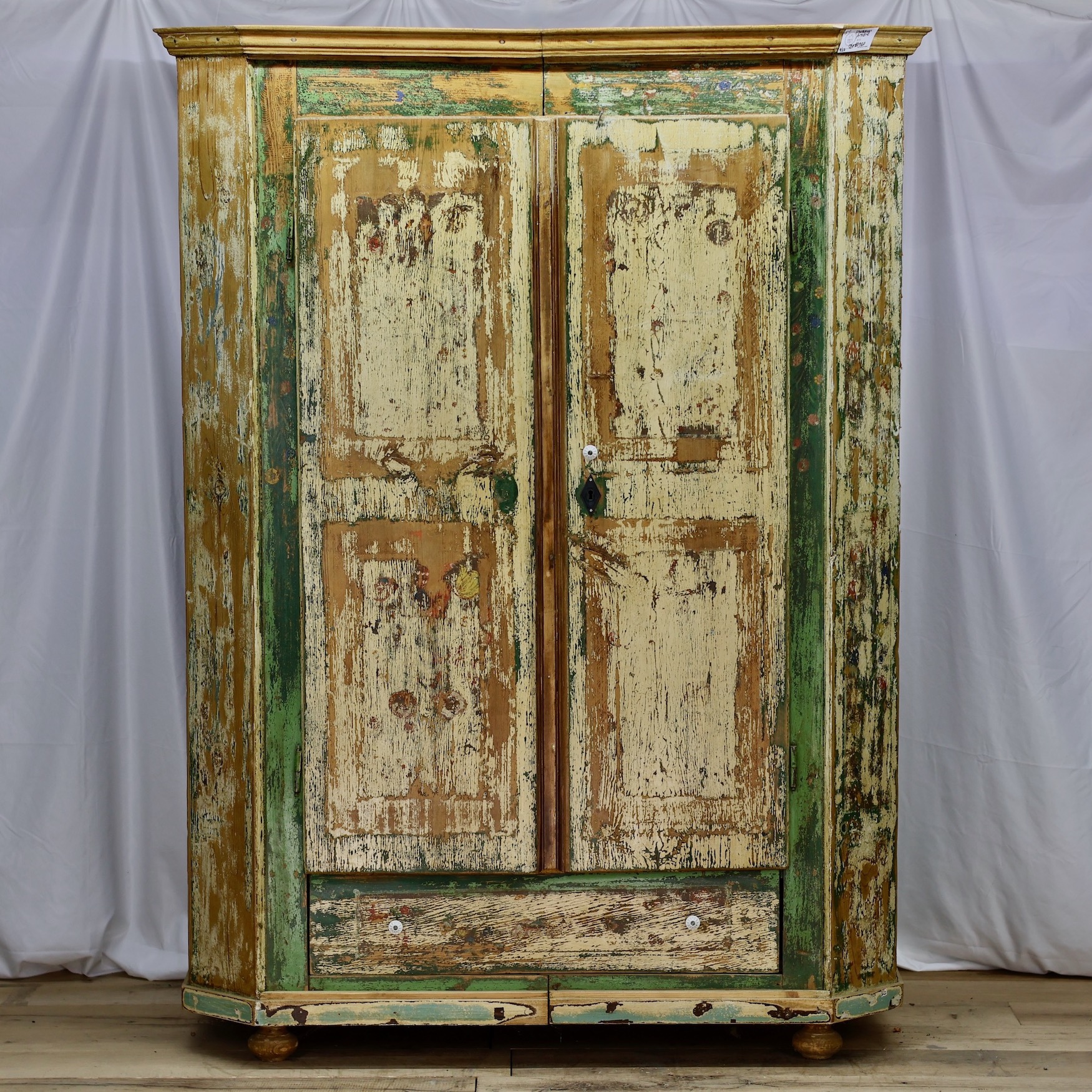 CB520 DISTRESSED HUNGARIAN ARMOIRE