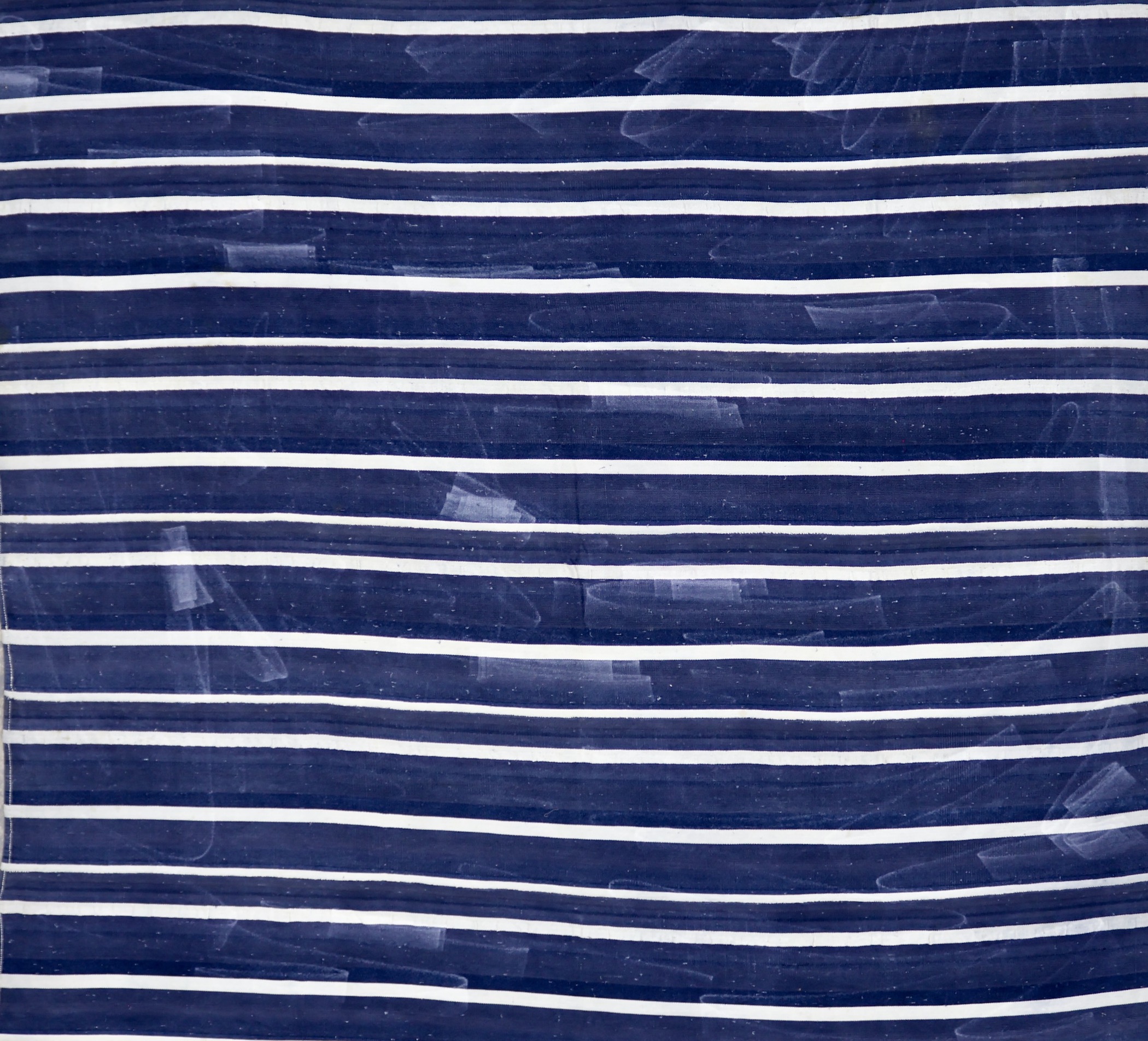 KL5016 VINTAGE 1940s IRANIAN INDIGO-DYED KILIM RUG 8'9