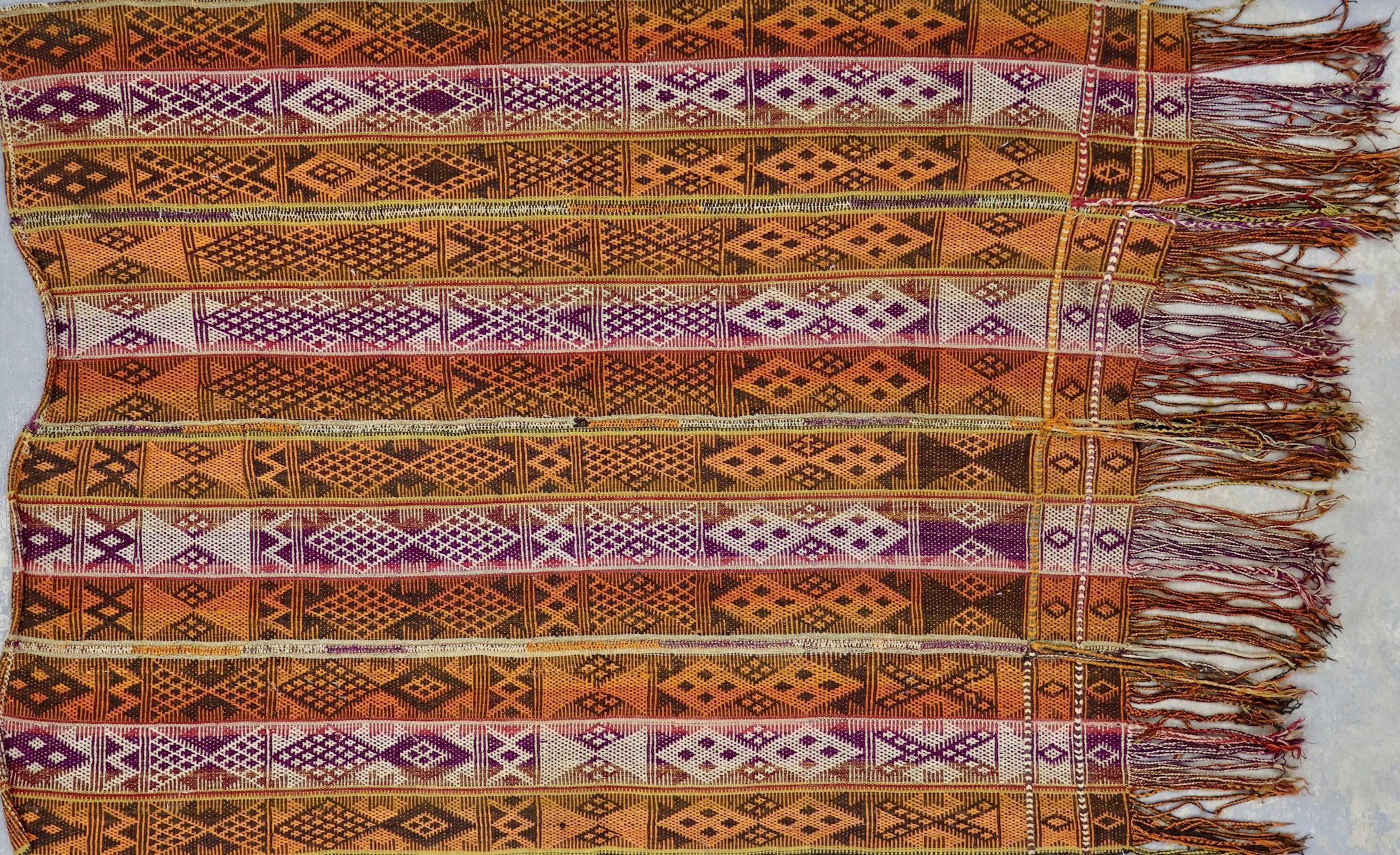 KL5118 VINTAGE 1950s KURDISH KILIM RUG 4'6