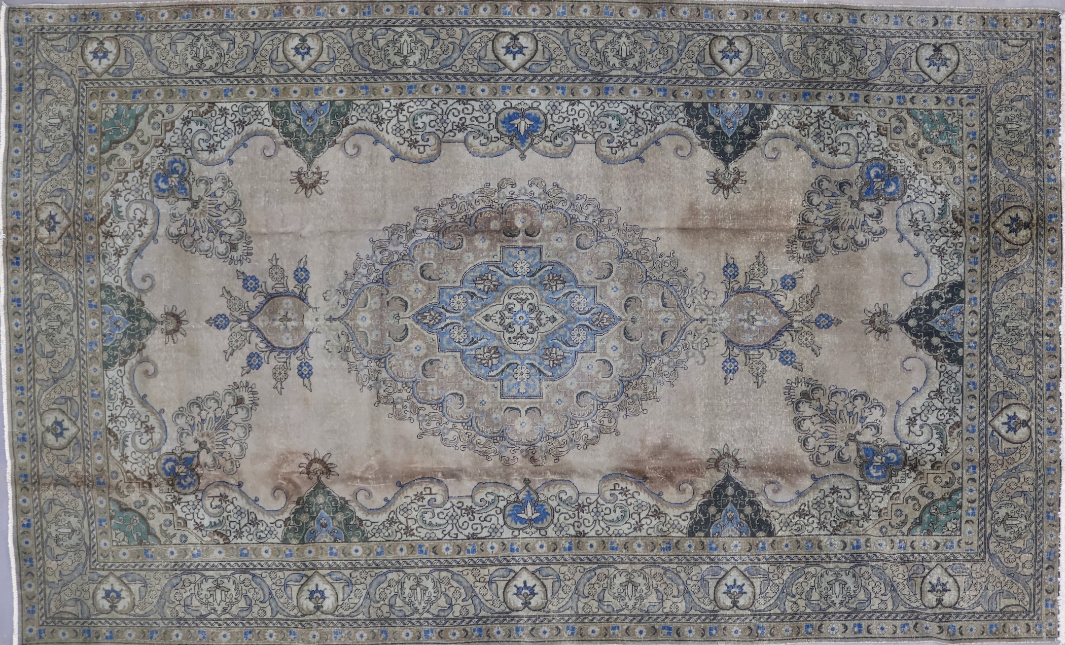 CR8373 RECLAIMED VINTAGE 1990s PERSIAN RUG 9'8