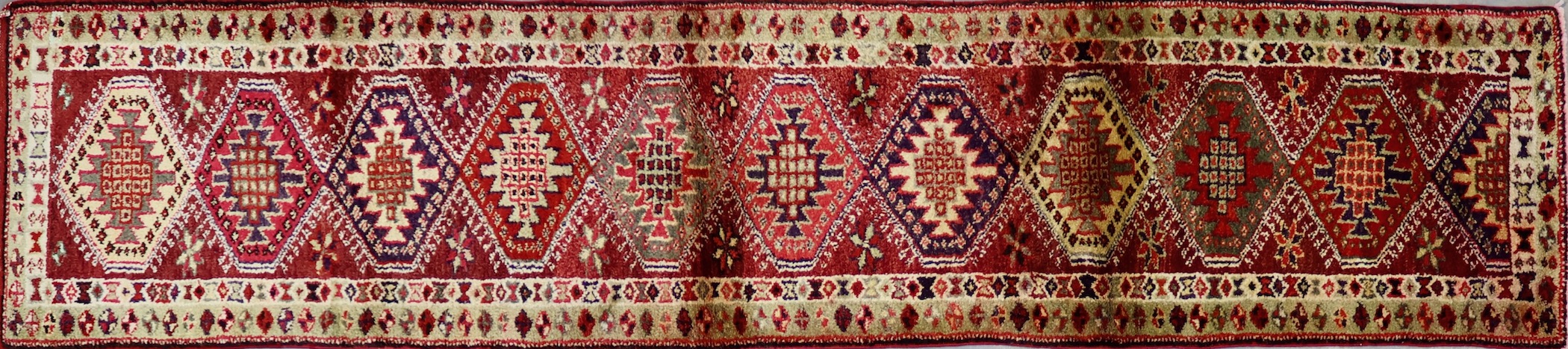 CR7159 VINTAGE 1970s KURDISH HERKI RUNNER 2'9