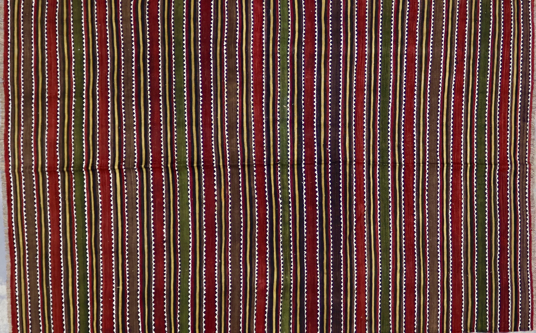 KK339 VINTAGE 1950s KURDISH MALATYA KILIM RUG 5'3