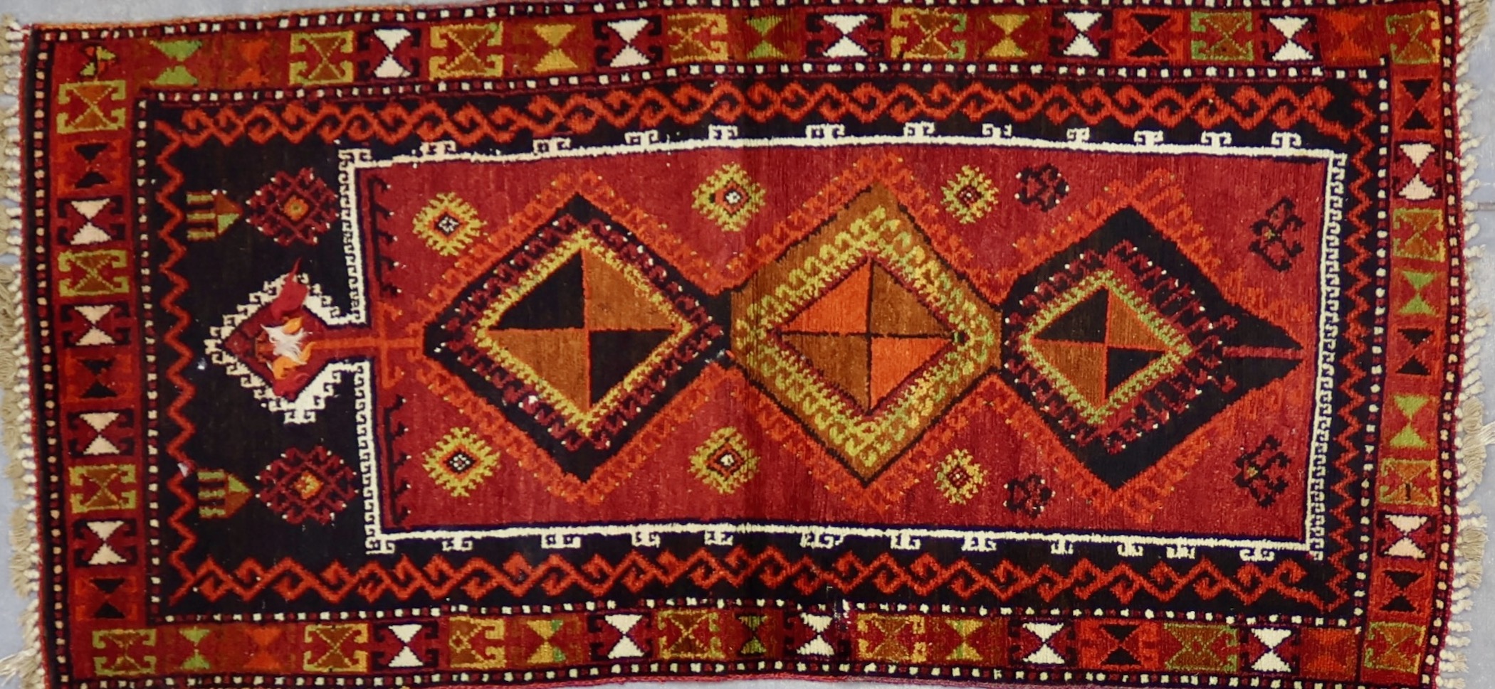 CR4017 VINTAGE 1980s KURDISH MALATYA RUG 2'10