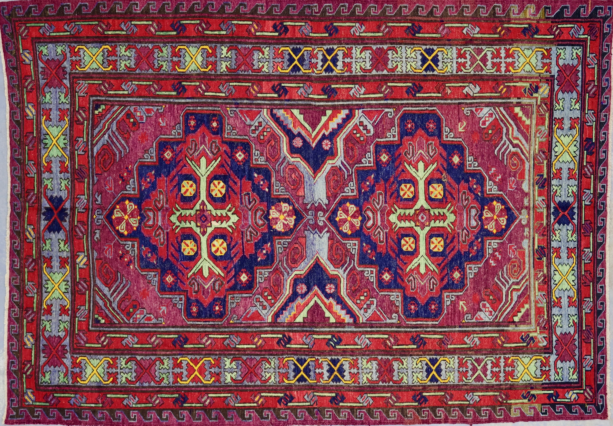 KL8658 VINTAGE 1990s CAUCASIAN SUMAK RUG 6'1