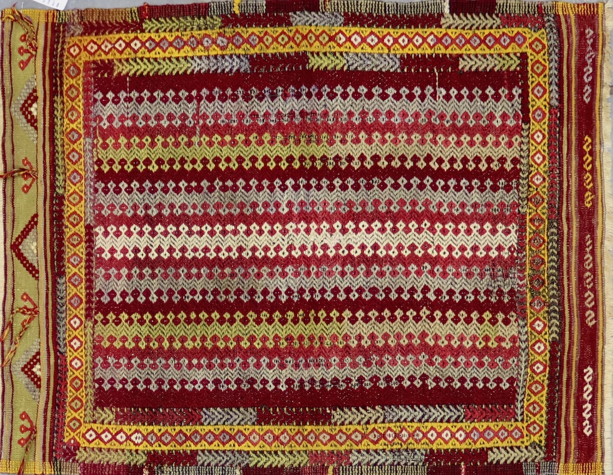 KL3829 VINTAGE 1960s TURKISH HELVACI CICIM KILIM RUG 2'8