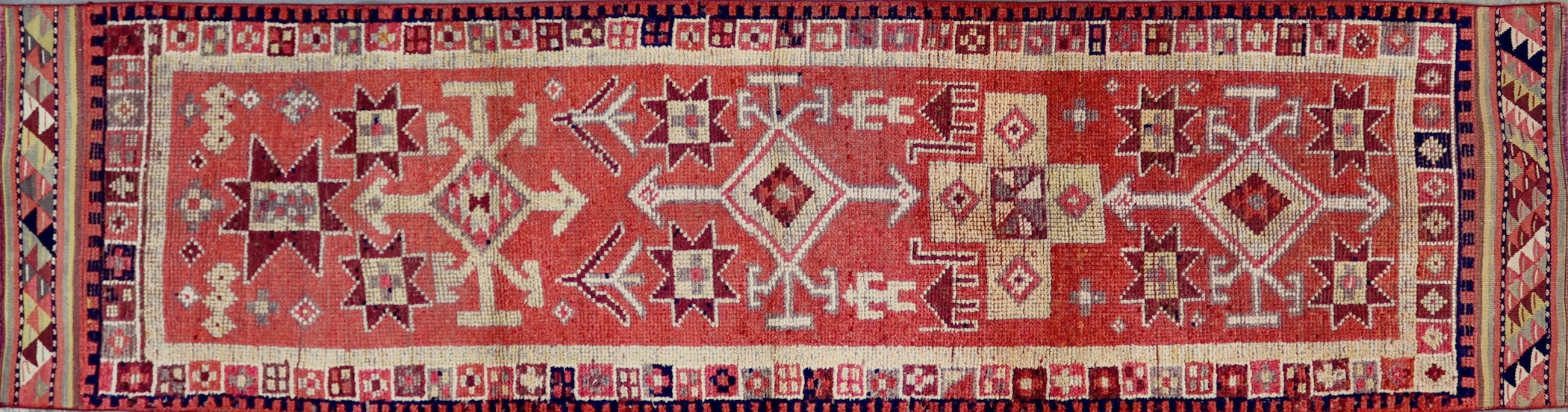 CR7963 VINTAGE 1980s KURDISH HERKI RUNNER 2'10