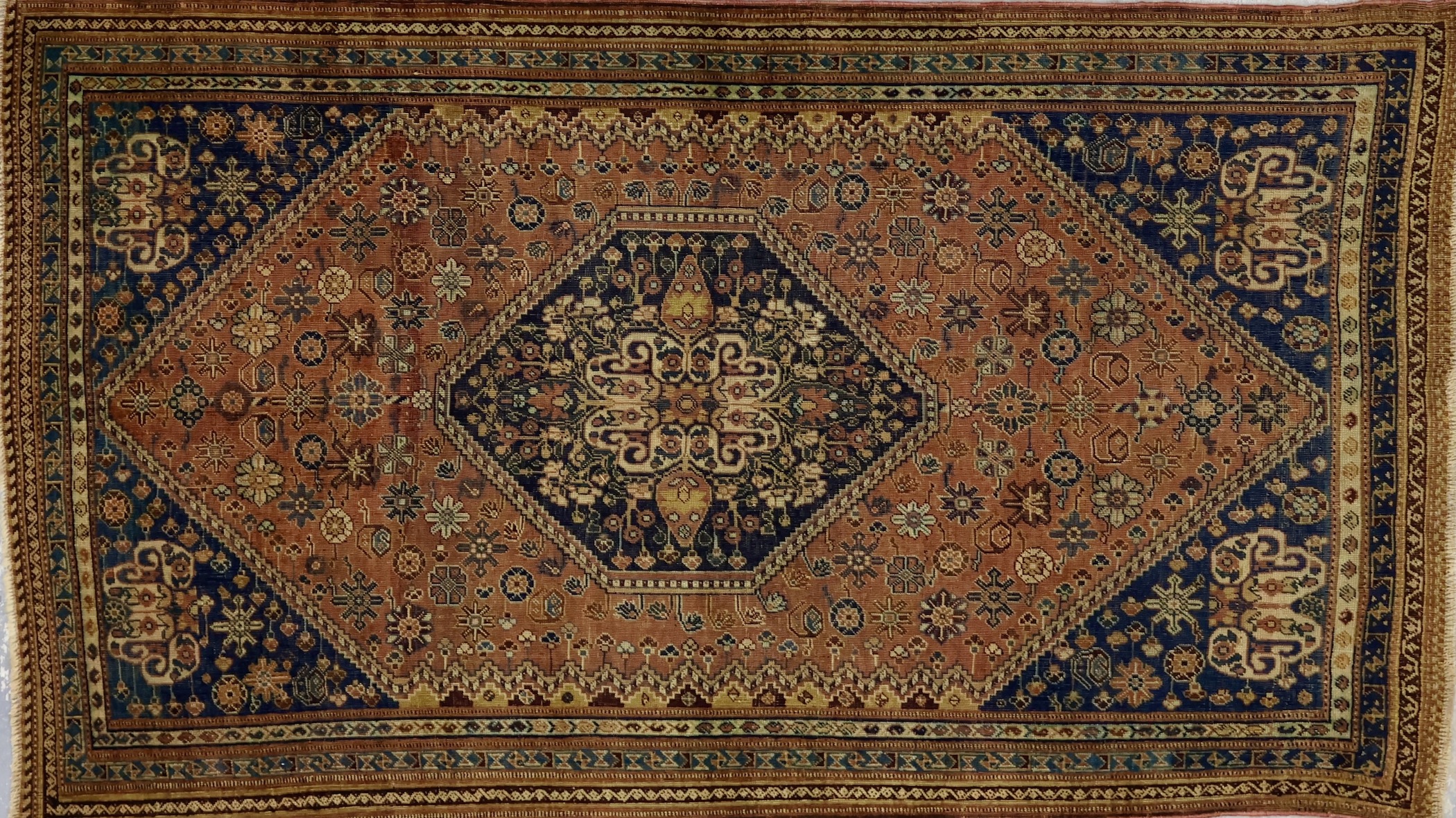 CR8427 NEARLY-ANTIQUE 1930s PERSIAN SAROUK RUG 3'2