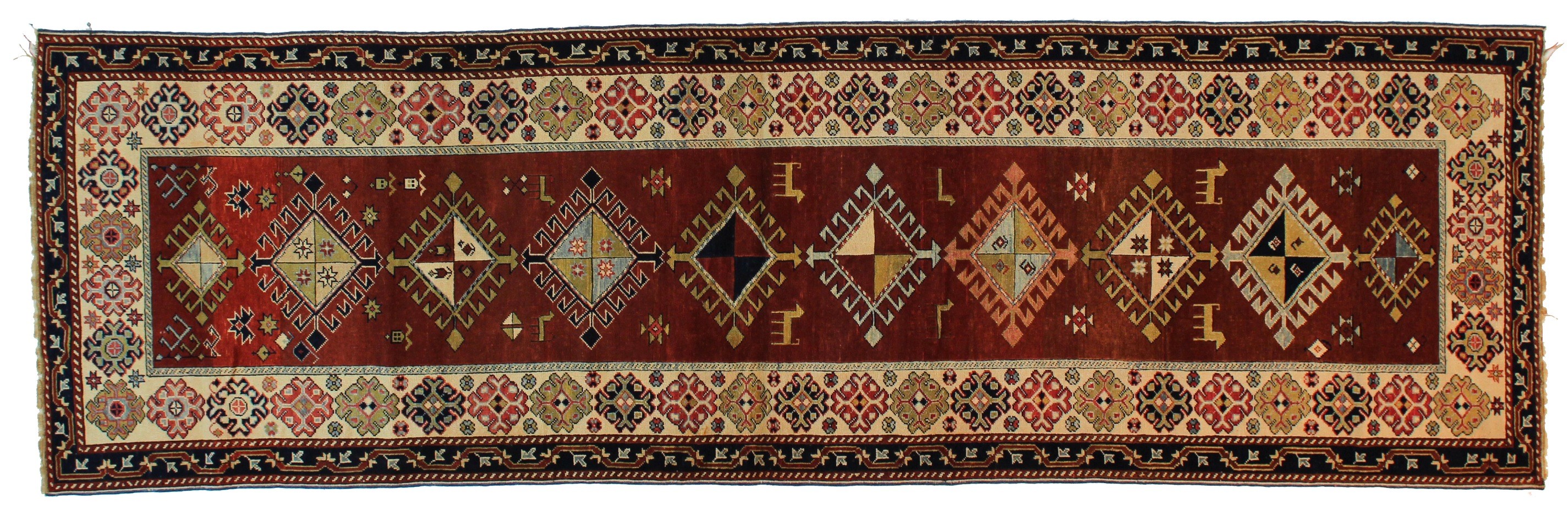 HR157- MODERN MAHAL DESIGN RUG  2.7 X 10.7