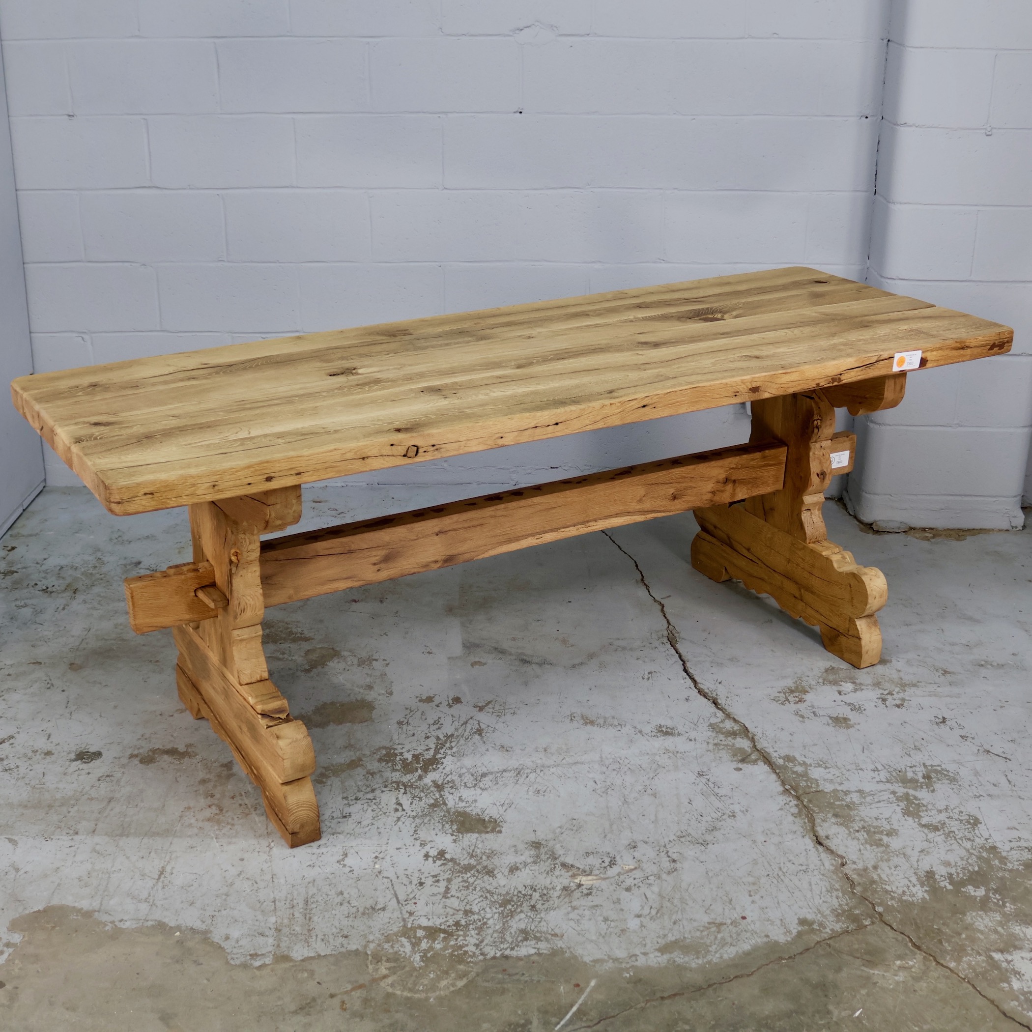 TB680 RUSTIC OAK TRESTLE 6'7