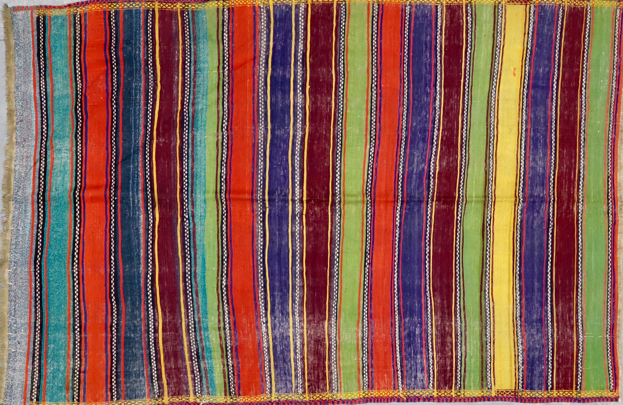 KL3825 VINTAGE 1970s TURKISH KILIM RUG 5' X 7'10