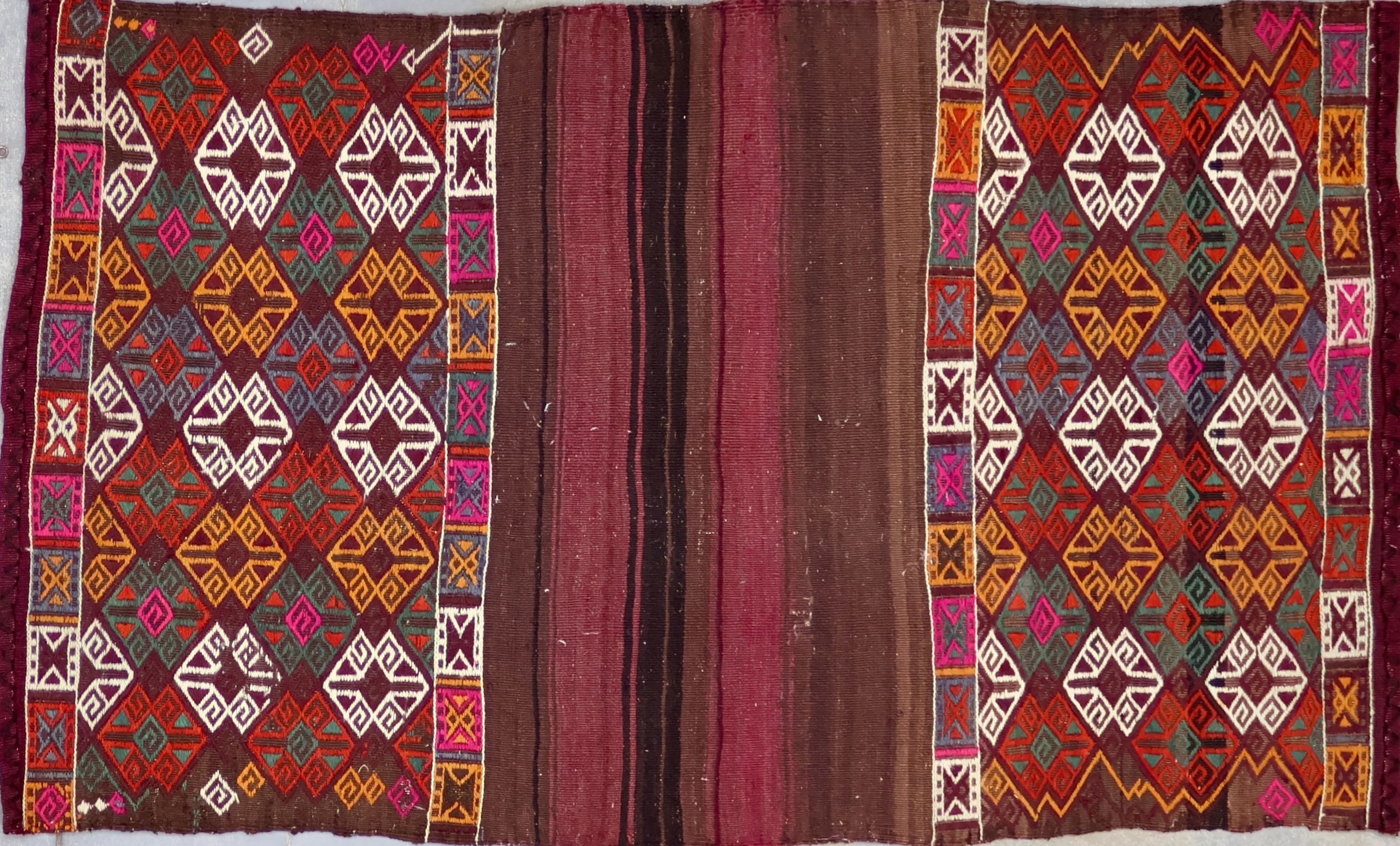 KL5113 VINTAGE 1960s KURDISH KILIM RUG 3' X 5'