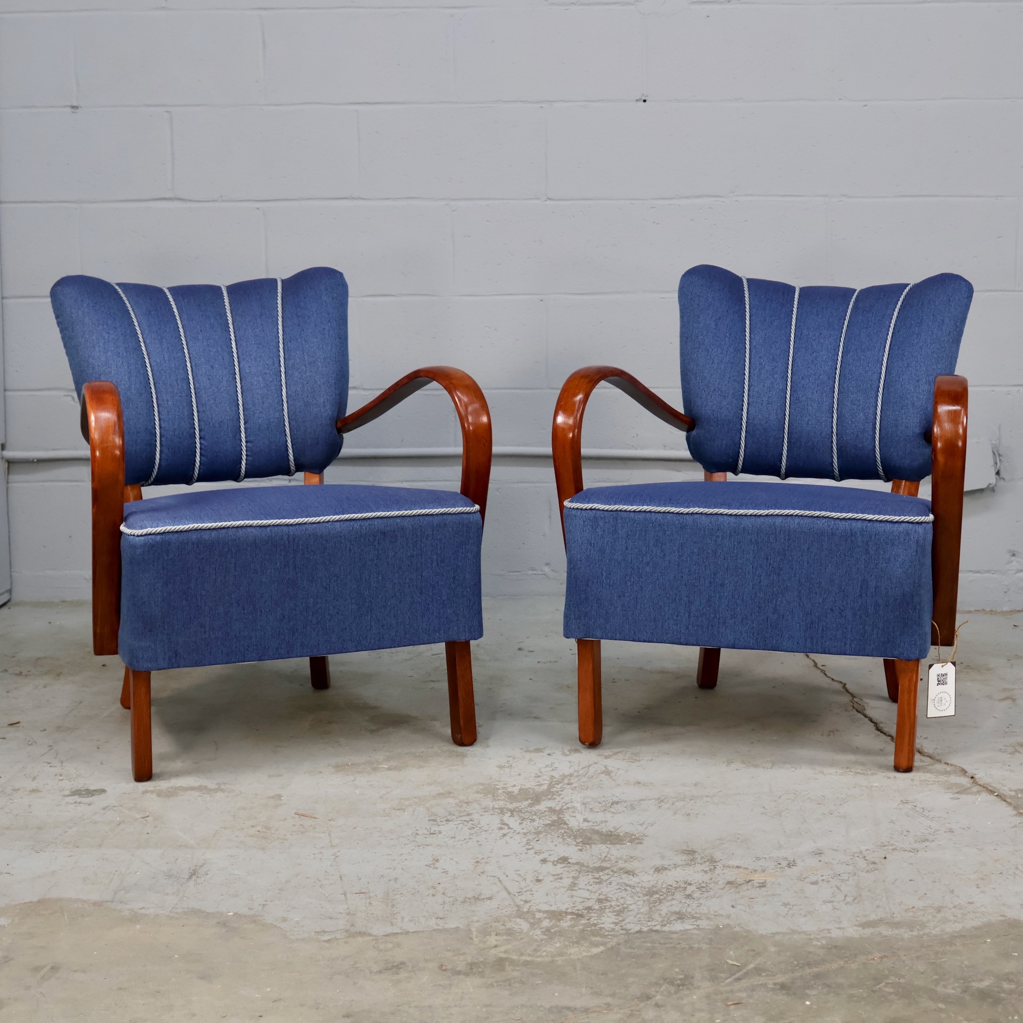 CHR339 DESIGNER ART DECO ARMCHAIR SET