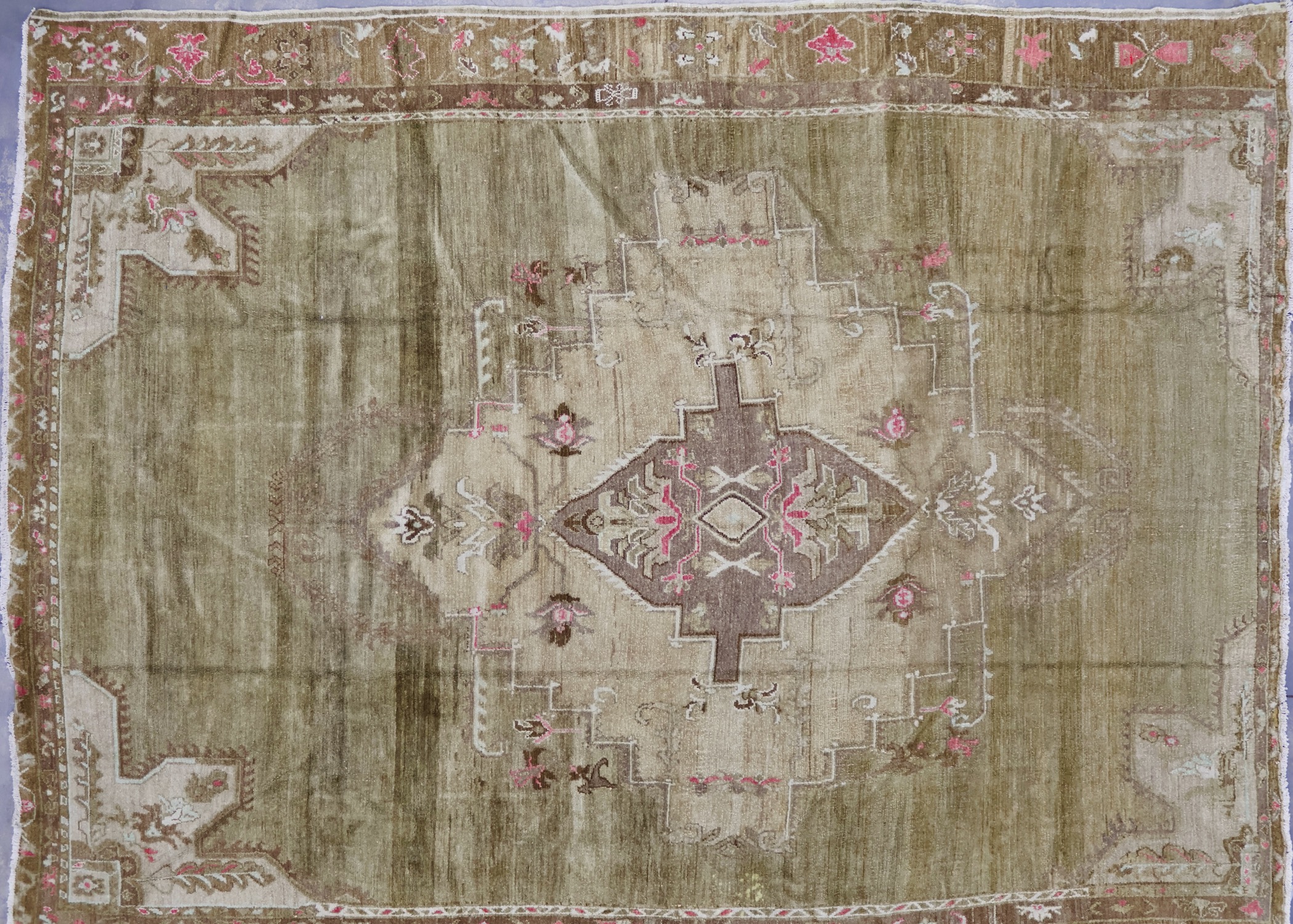CR8557 VINTAGE 1970s TURKISH KARS RUG 11'5