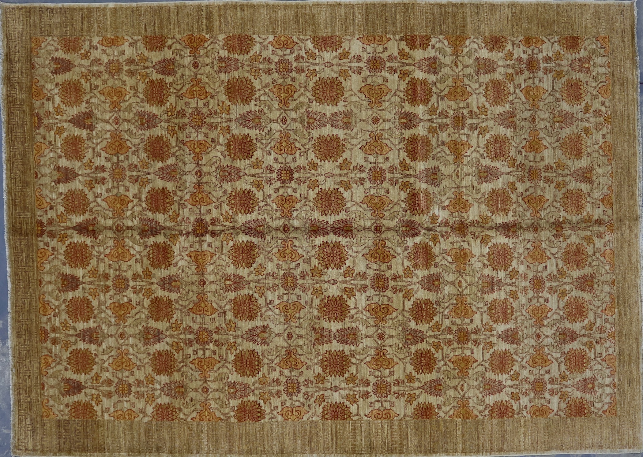 CR5233 VINTAGE 1998 AFGHAN RUG 7'2