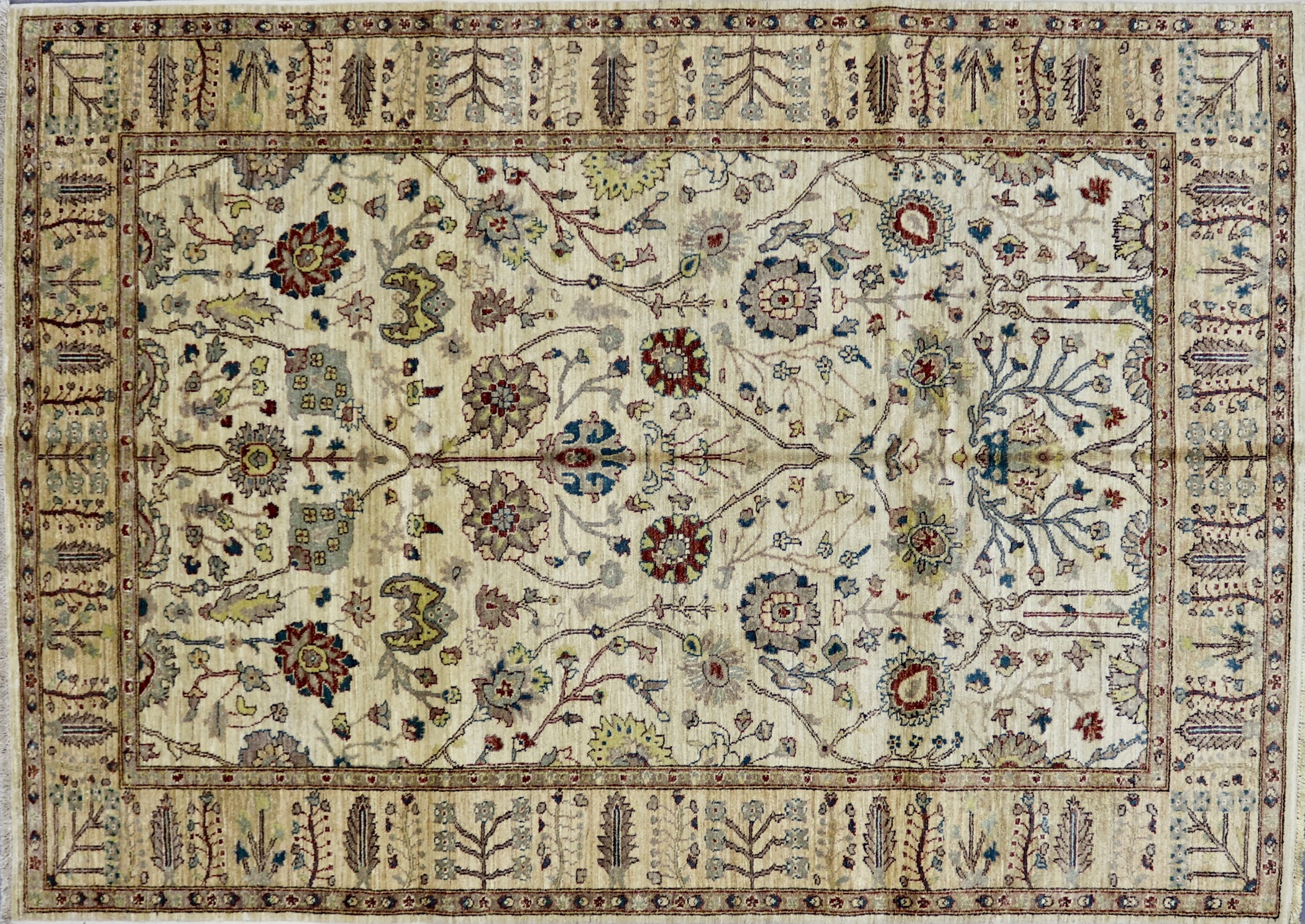 TH273 VINTAGE 1990s PAKISTANI PESHAWAR RUG 6'2