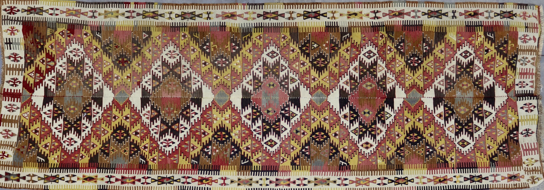 KR8329 VINTAGE 1970s KURDISH MALATYA KILIM RUG 3'11