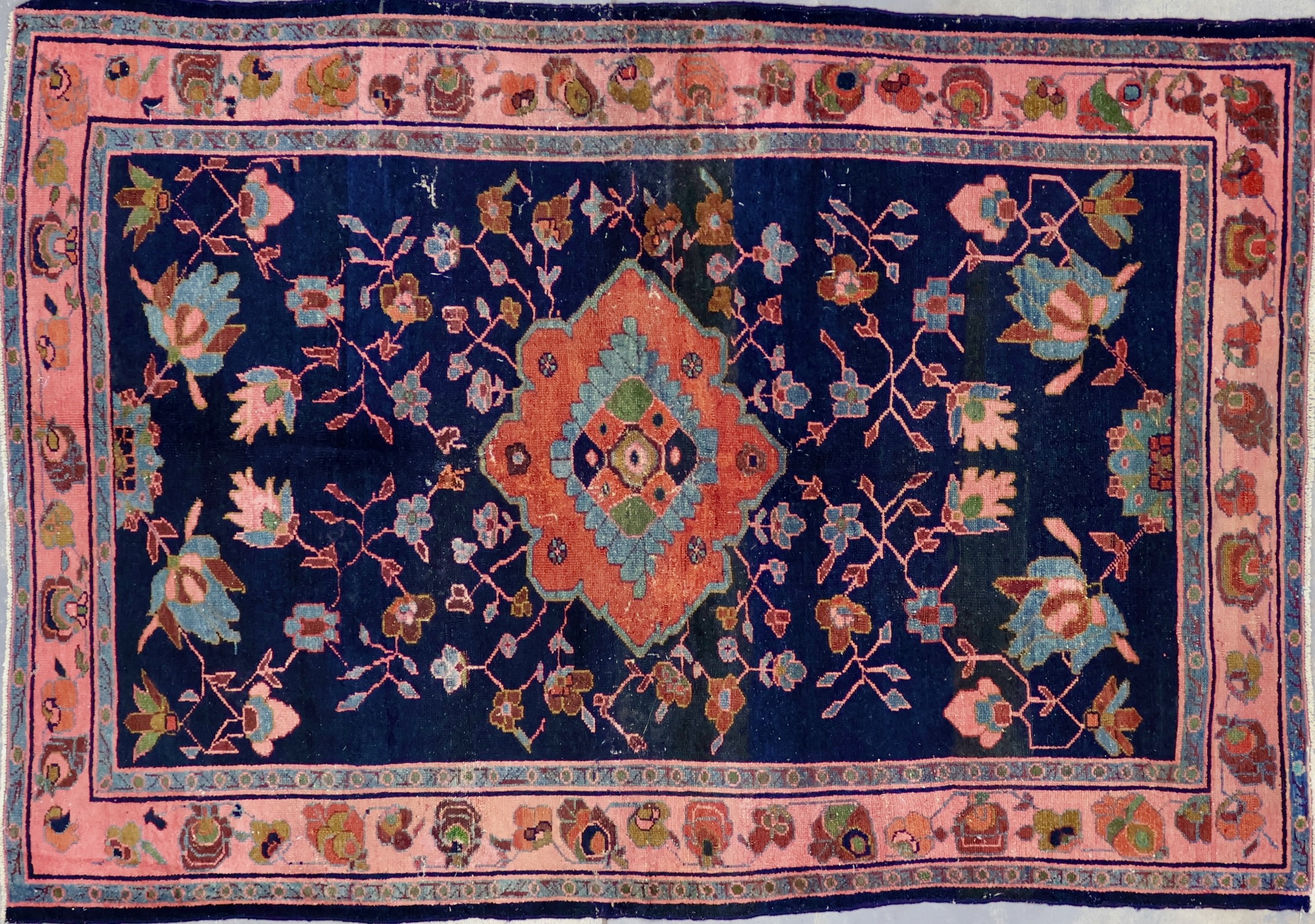 CR6008 ANTIQUE PERSIAN BIJAR RUG 4'2