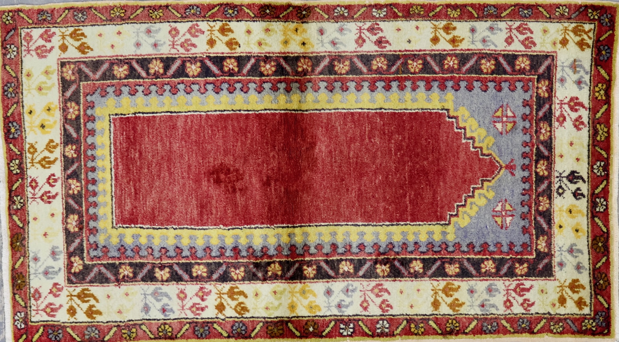 SH258 VINTAGE TURKISH KONYA RUG 3'4